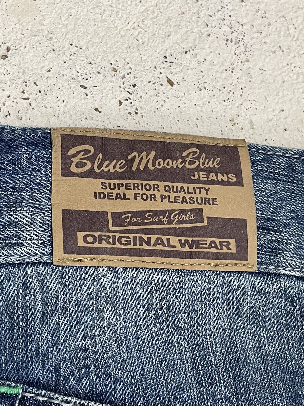 Blue Blue Japan Blue Moon Blue Wide Surf Y2K Style Back Pocket Printed Size US 30 / EU 46 - 20 Thumbnail