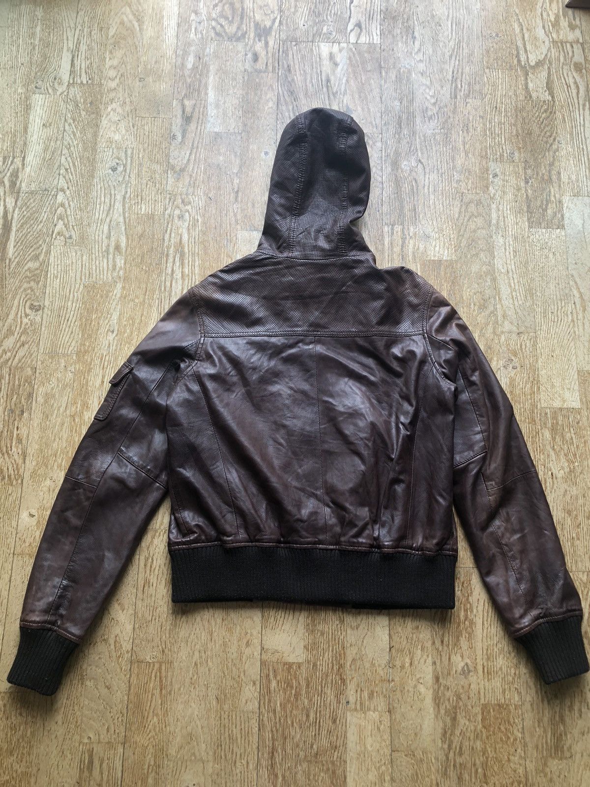 Vintage RARE WOODLAND LEATHER QUALITY HOODIE SWEATSHIRT JACKET Size US L / EU 52-54 / 3 - 2 Thumbnail