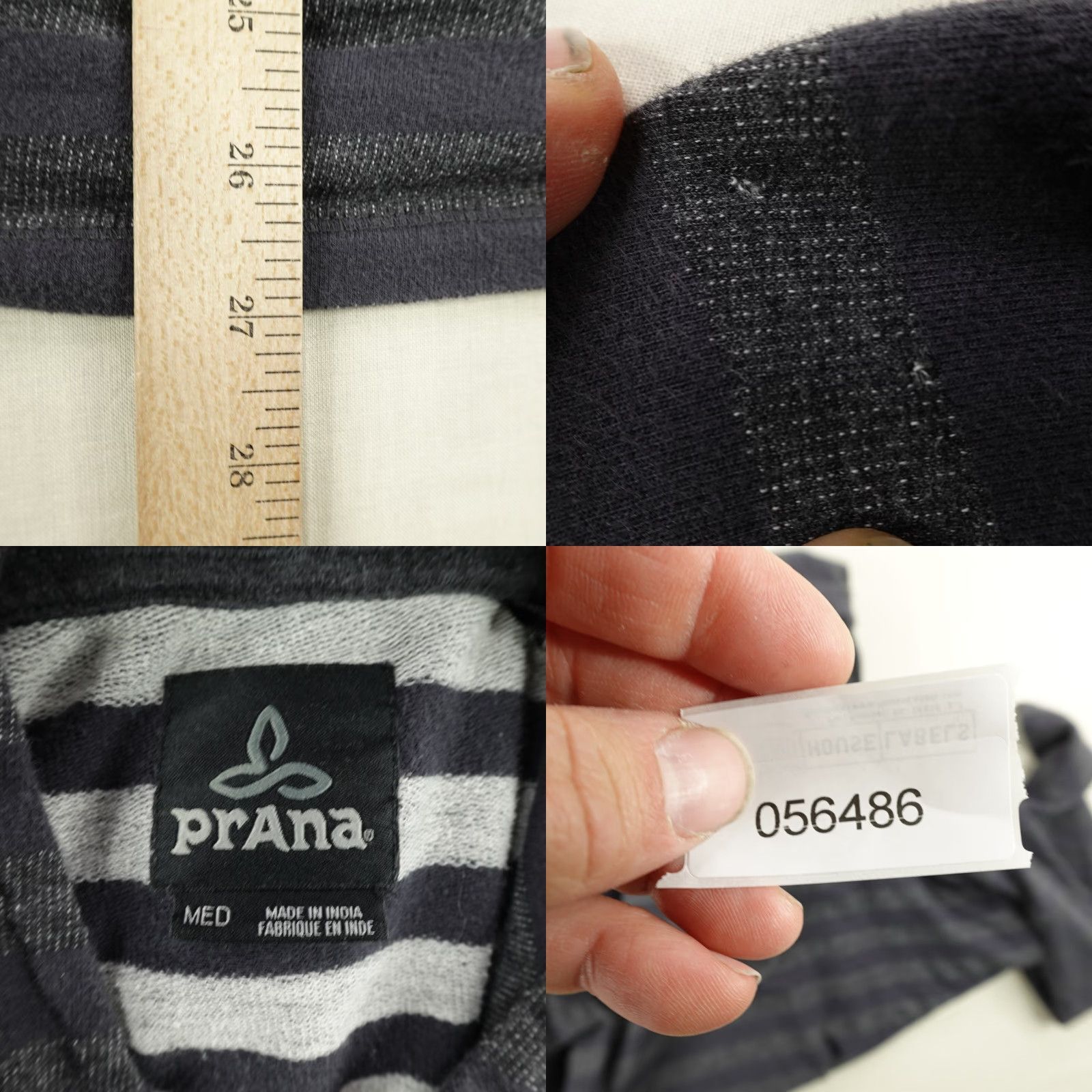 Prana prAna Hoodie Mens Medium Gray Thermal Pullover Lightweight Knit Sweatshirt Size US M / EU 48-50 / 2 - 8 Thumbnail