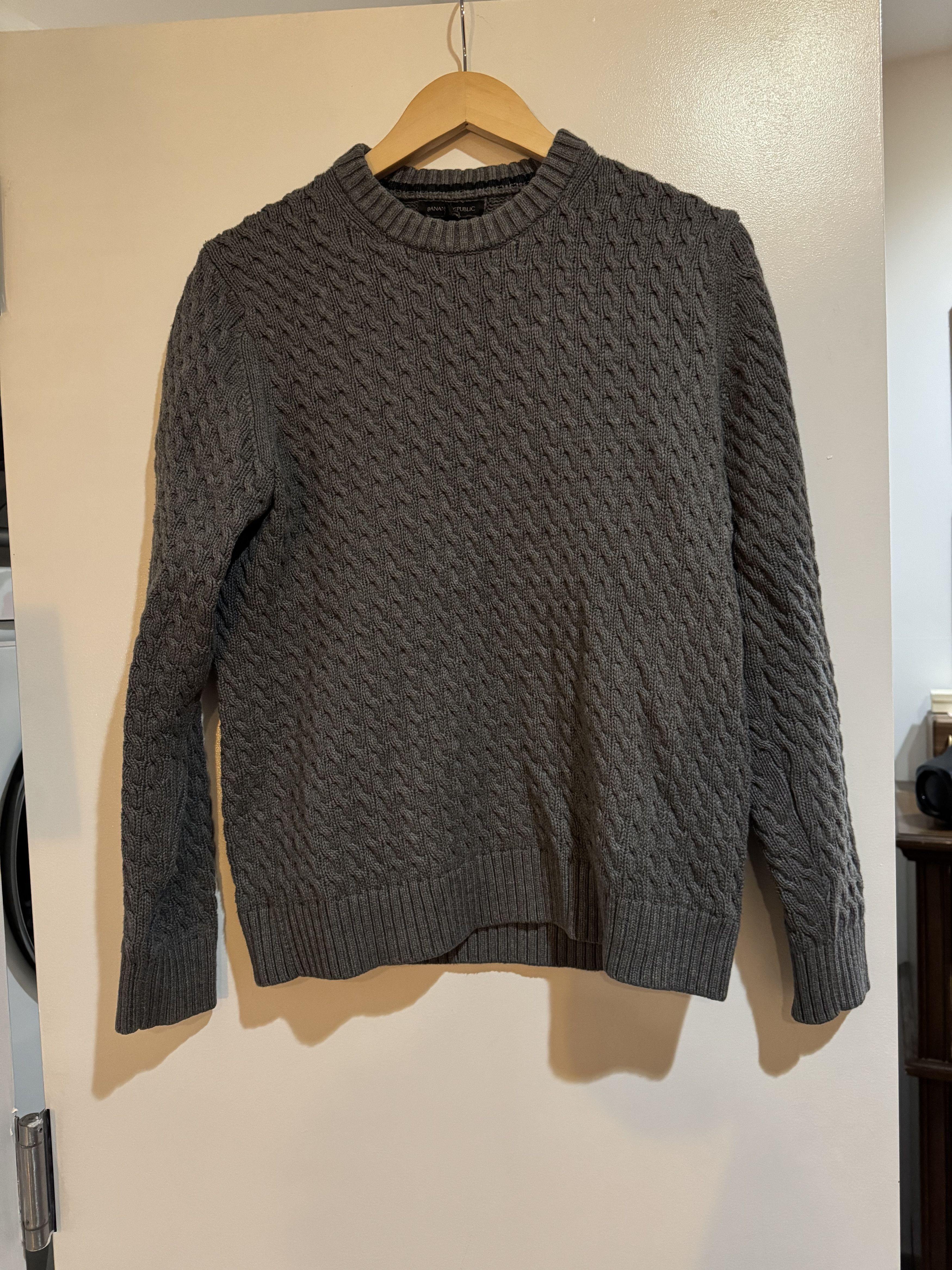Banana Republic Banana Republic Cable Knit Gray Sweater Size US S / EU 44-46 / 1 - 1 Thumbnail