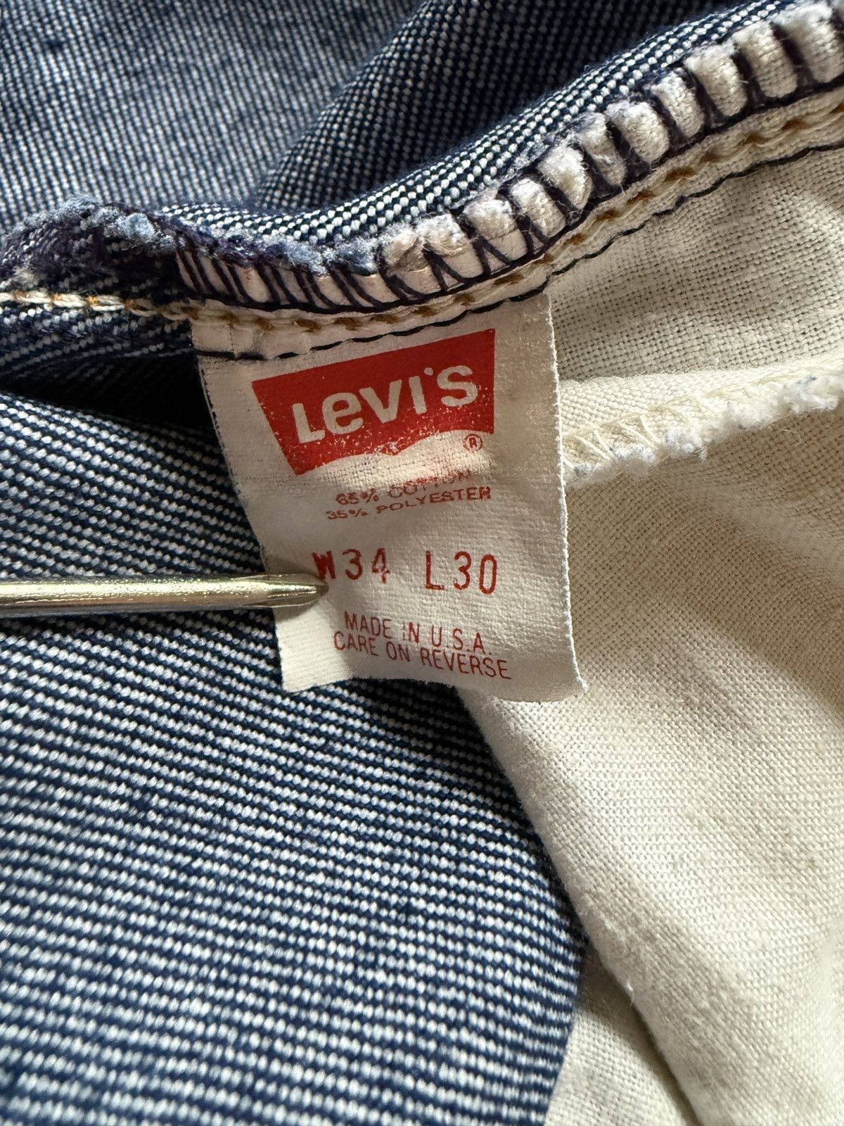 Levi's Vintage 80s Levi's 509-2017 Straight Stretch Denim Jeans Size US 33 - 7 Thumbnail