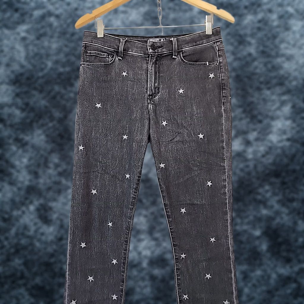 Abercrombie & Fitch VINTAGE Abercrombie & Fitch Black Stars Jeans Mid Rise Super Skinny Ankle Women's 28/6R Size 28" / US 6 / IT 42 - 1 Thumbnail