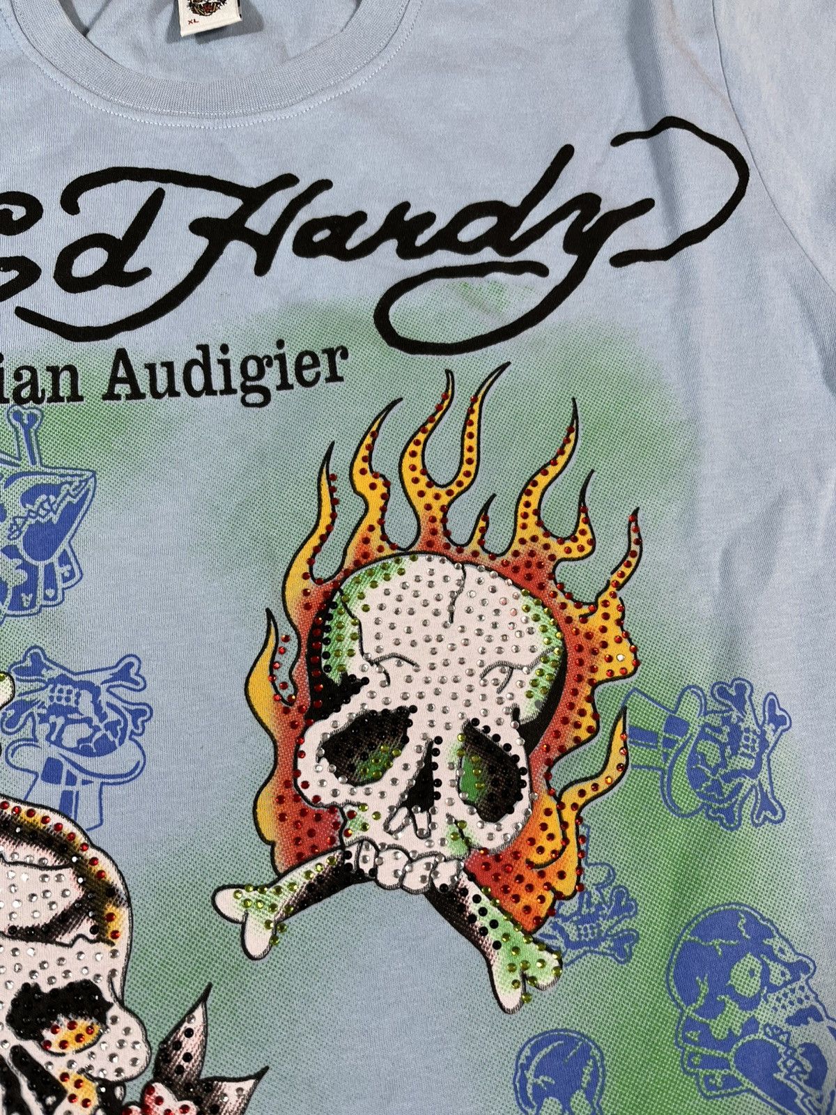 Ed Hardy Ed Hardy T Shirt Skull Vintage Size US XL / EU 56 / 4 - 6 Thumbnail