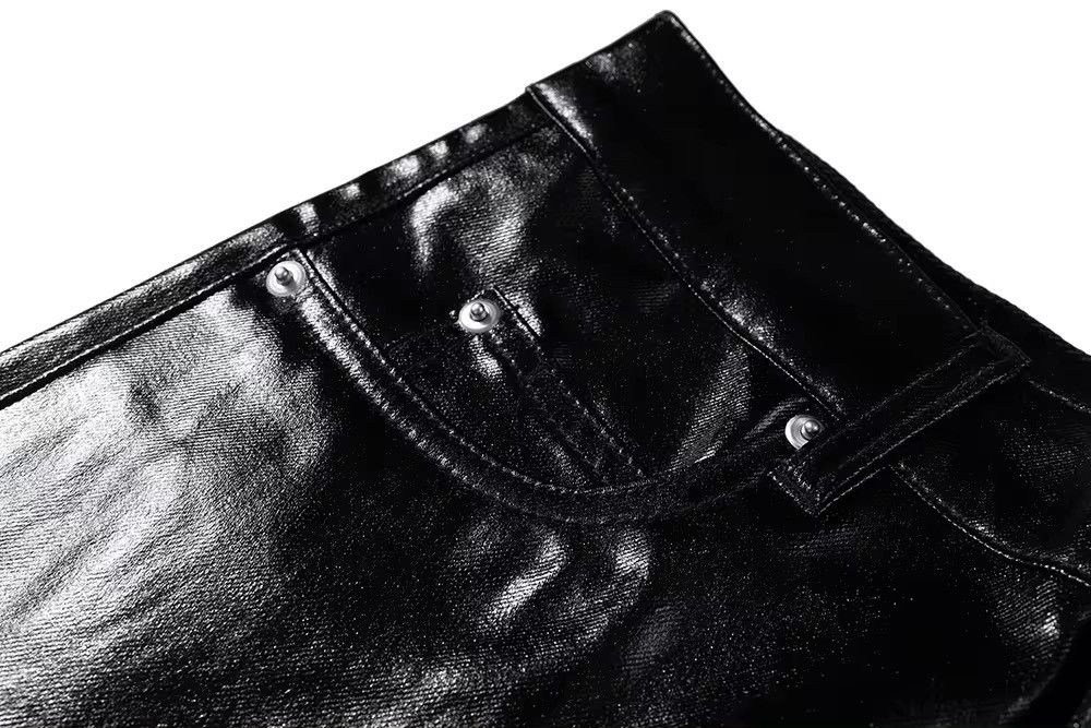Jean × Vintage High Street Boot Cut Leather Cropped Jeans Size US 32 / EU 48 - 7 Thumbnail