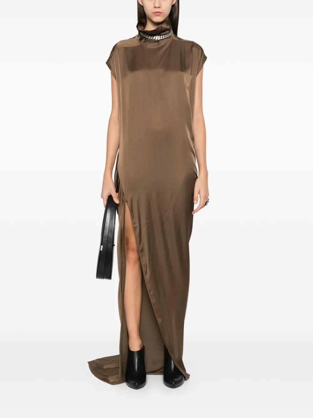 Rick Owens o1y0126 Maxi Dress in Brown Size S / US 4 / IT 40 - 5 Thumbnail