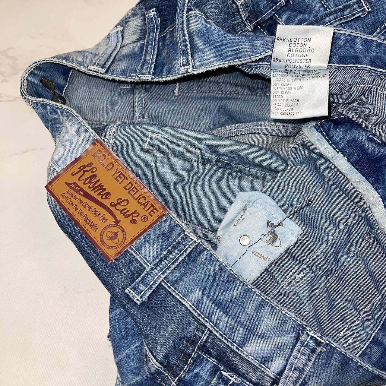 Japanese Brand Japanese Brand Kosmo Lupo Vintage Avant Garde Jeans 36 Size Size US 36 / EU 52 - 6 Thumbnail