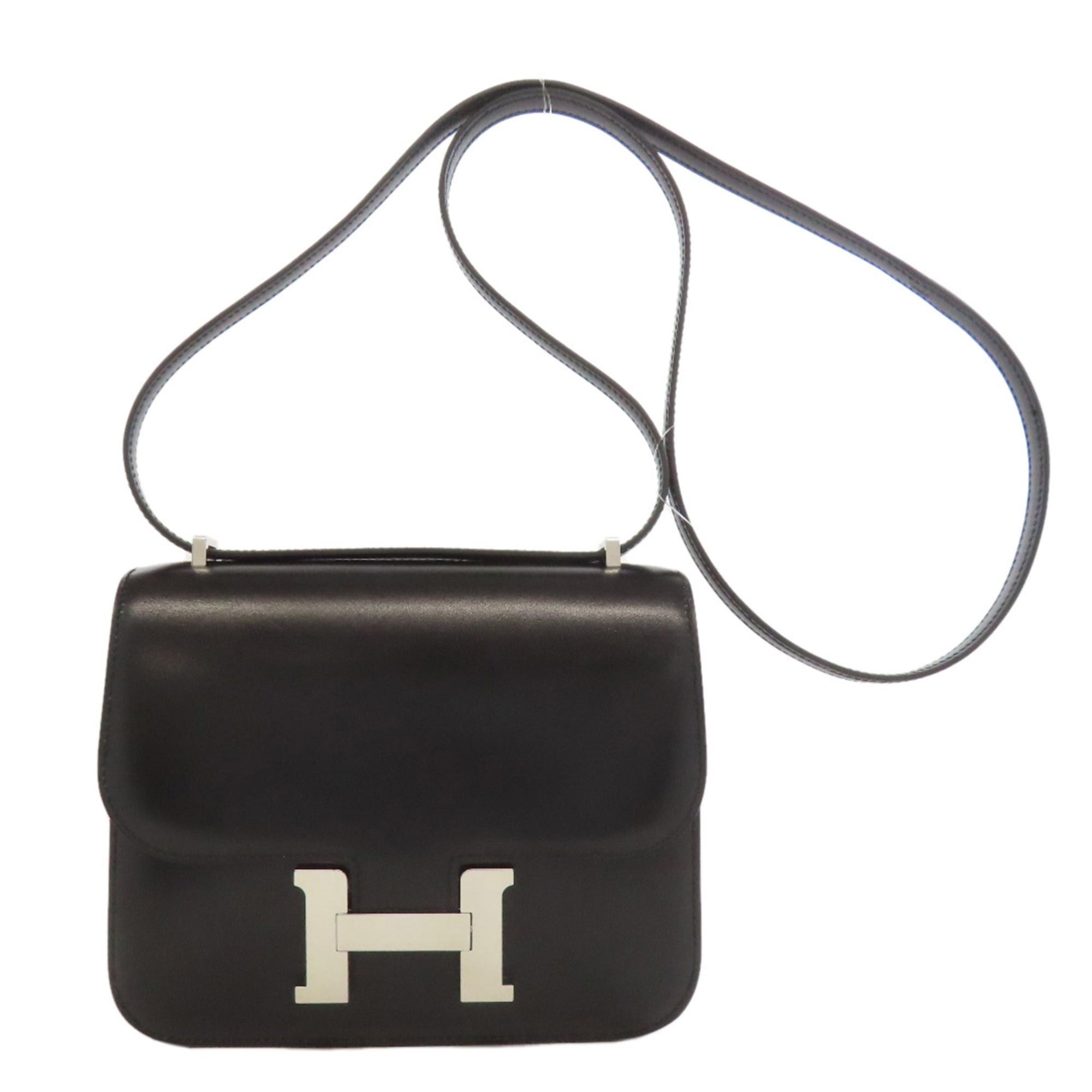 Hermes Hermes Constance Mini Shoulder Bag, Silver Hardware, Box Calf Leather, Women's Size ONE SIZE - 1 Thumbnail