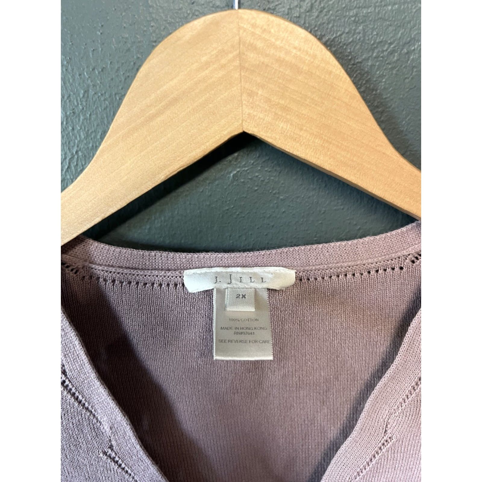 J. Jill VINTAGE Y2K J. Jill Womens Pink Knit Long Sleeve Button Up Cardigan Sweater Shirt 2X Size XXL / US 16-18 / IT 52-54 - 3 Thumbnail