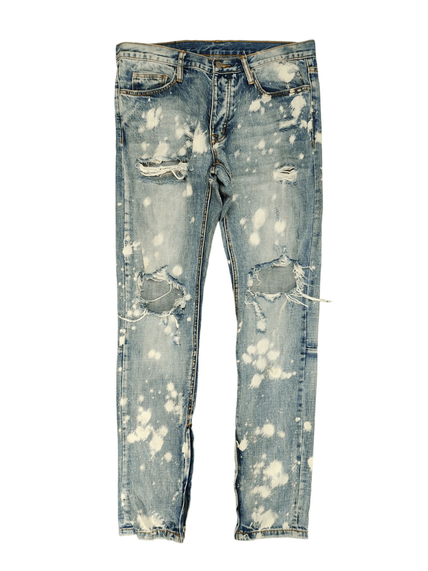 Mnml Bleach Destroy Denim Jeans Skinny Streetwear