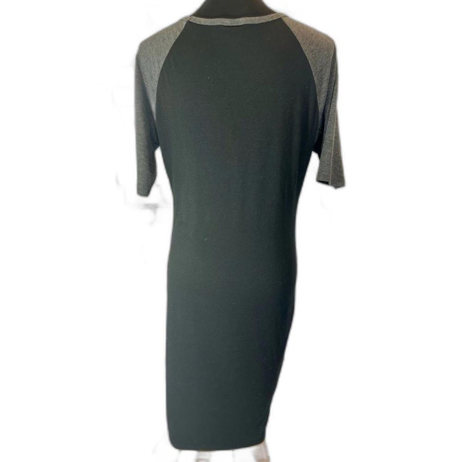 Designer Giddy Up Glamour Casual Dress - Black & Gray Size L / US 10 / IT 46 - 4 Thumbnail