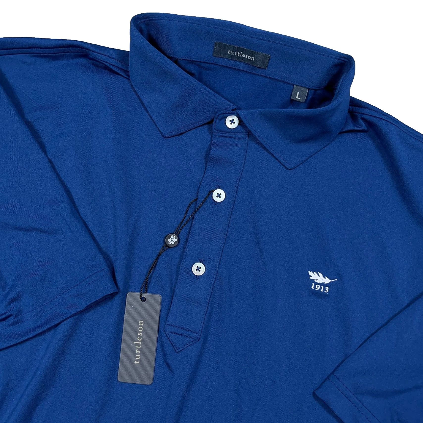 Vintage Turtleson Polo Shirt Men Large Navy Blue Palmer Performance Wicking Golf Club Shirt Size US L / EU 52-54 / 3 - 2 Thumbnail