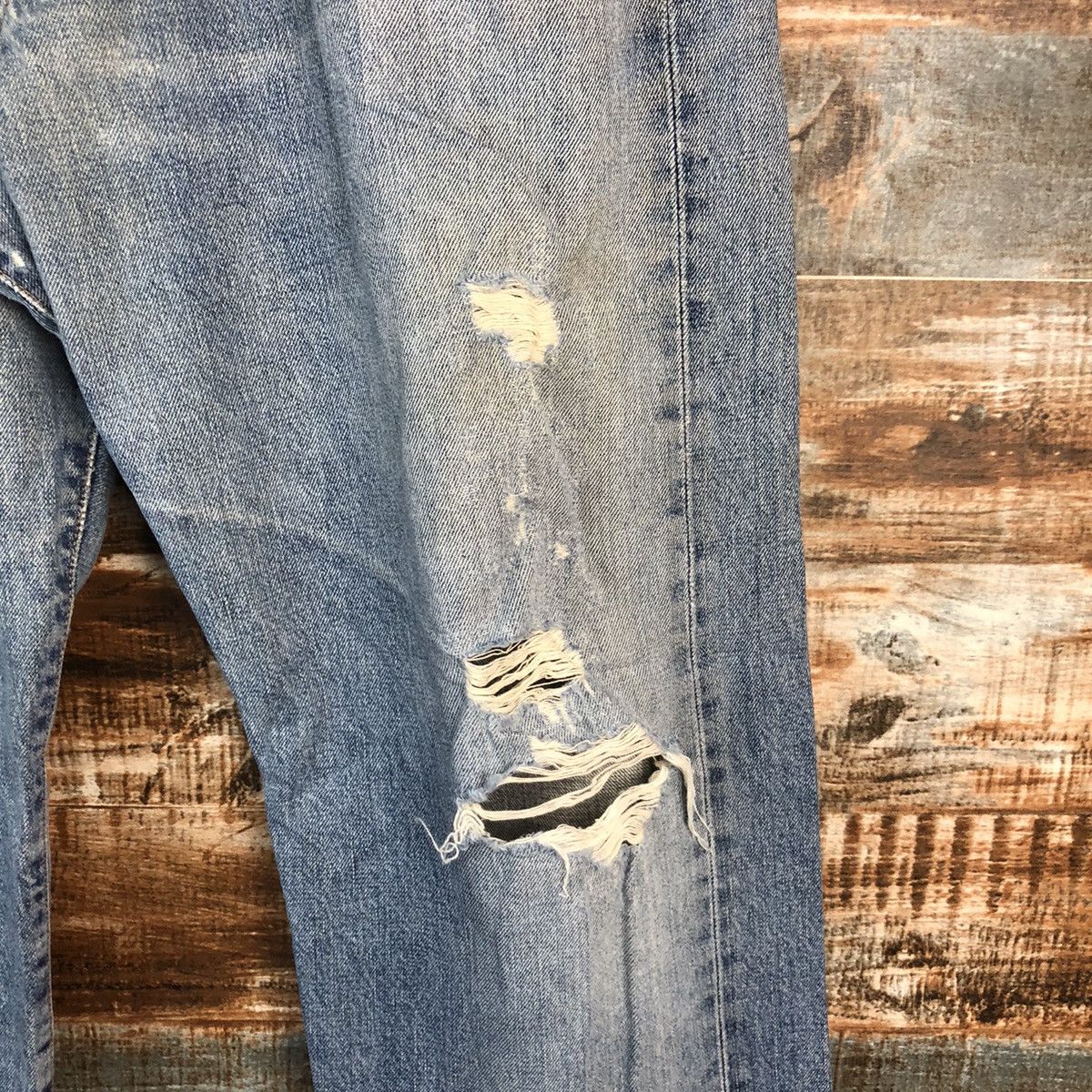 Edwin DLL Edwin Blue selvedge Distressed ripped Denim Pants #C250 Size US 34 / EU 50 - 10 Thumbnail