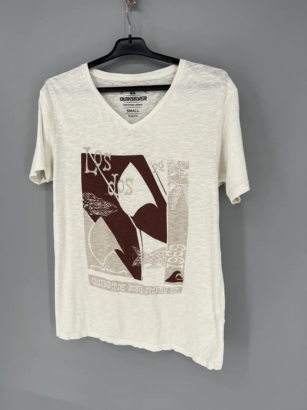 Vintage Vintage Quiksilver Y2K Logo Light White Tee Shirt Surf Size US S / EU 44-46 / 1 - 3 Thumbnail