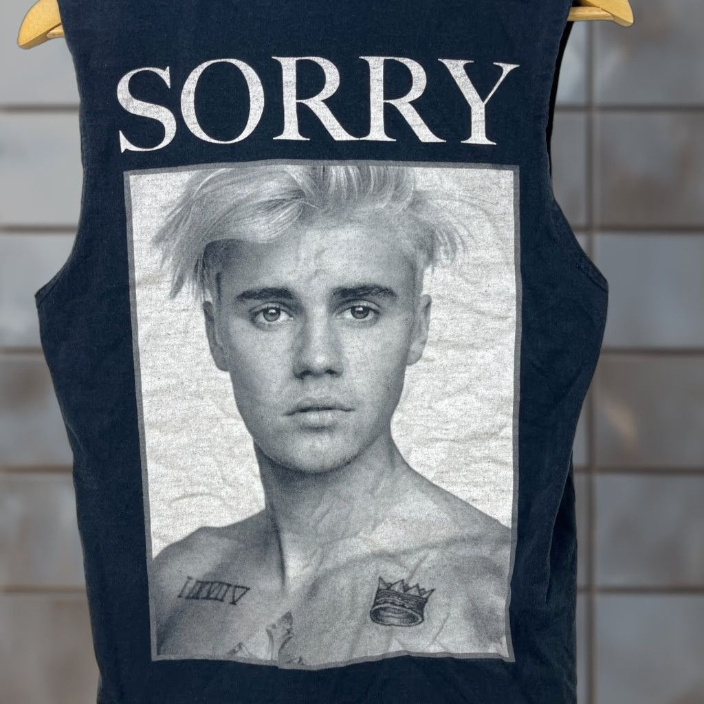 Gildan Justin Bieber Sorry Tour Tank Top Shirt M Sleeveless Black T-Shirt Mens Size US M / EU 48-50 / 2 - 1 Thumbnail