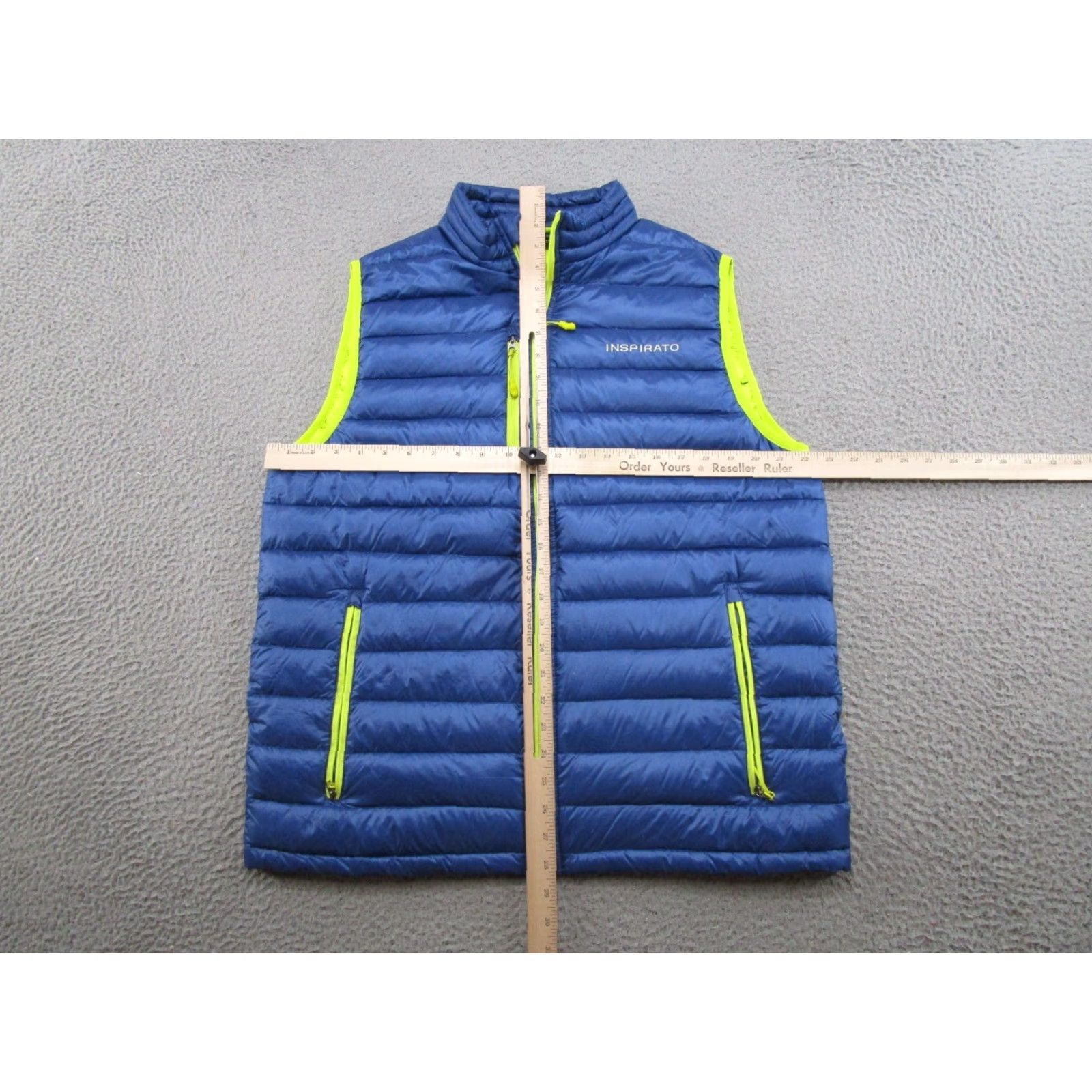 Vintage Inspirato Vest Packable Puffer Quilted Down Blue Full Zip XL Outdoor Ski Jacket/Coat? Size US XL / EU 56 / 4 - 3 Thumbnail