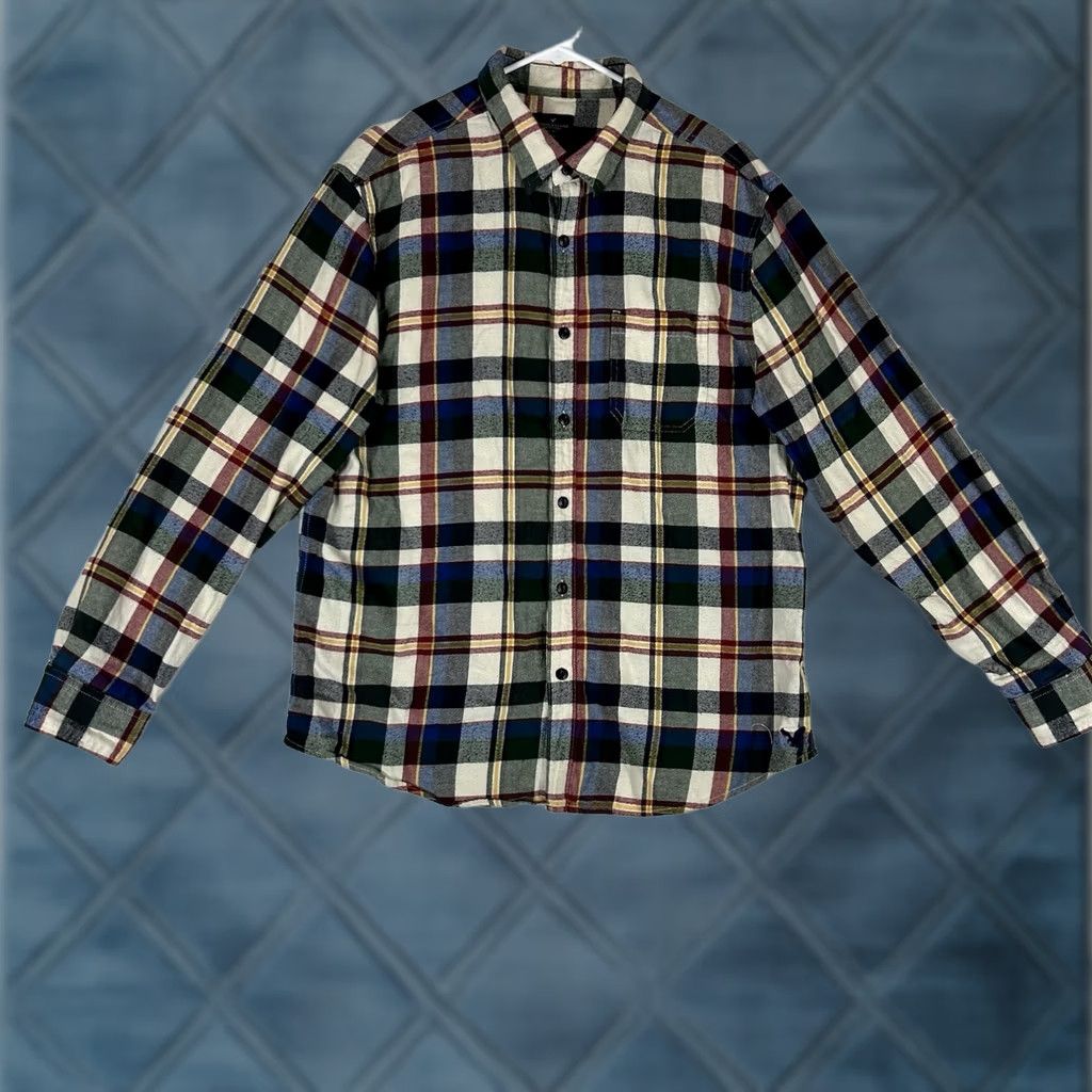 American Eagle Outfitters American Eagle Button-Up Flannel Shirt Mens XL Plaid Long Sleeve Relaxed Fit Multicolor Plaid Top Size US XL / EU 56 / 4 - 1 Thumbnail