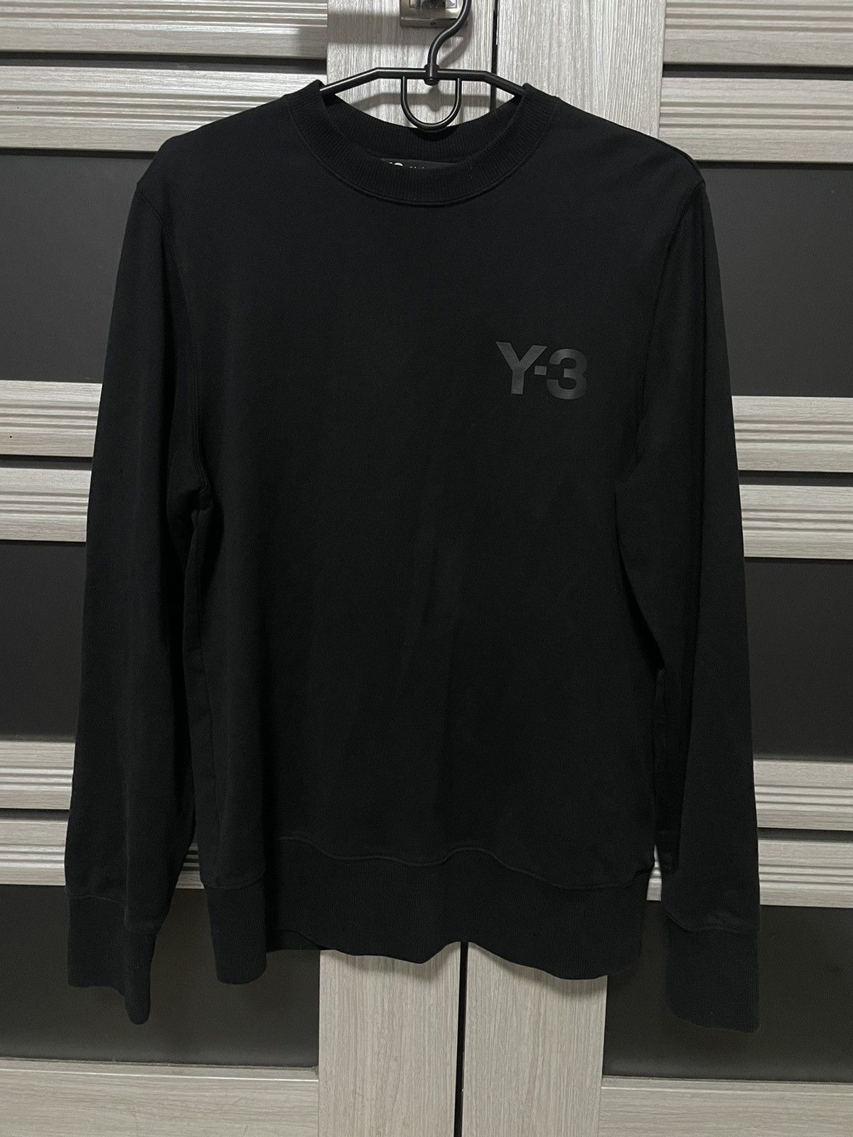 Adidas × Japanese Brand × Yohji Yamamoto Yohji Yamamoto Y3 Adidas Sweatshirt Crewneck Black Logo Size US M / EU 48-50 / 2 - 1 Thumbnail