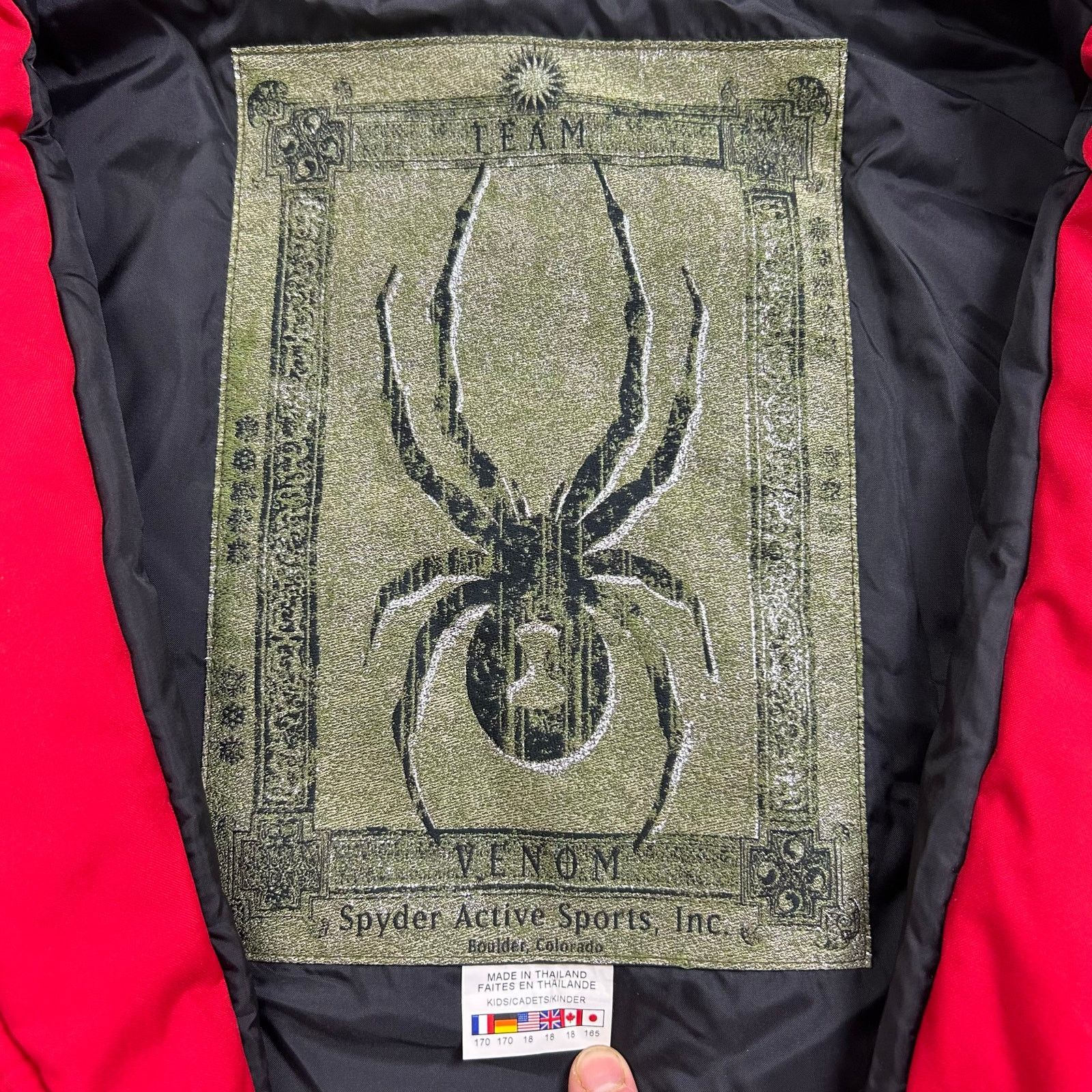 Spyder × Vintage Vintage 90s Spyder Rare Red Big Logo Snowboarding Jacket Size L / US 10 / IT 46 - 2 Thumbnail