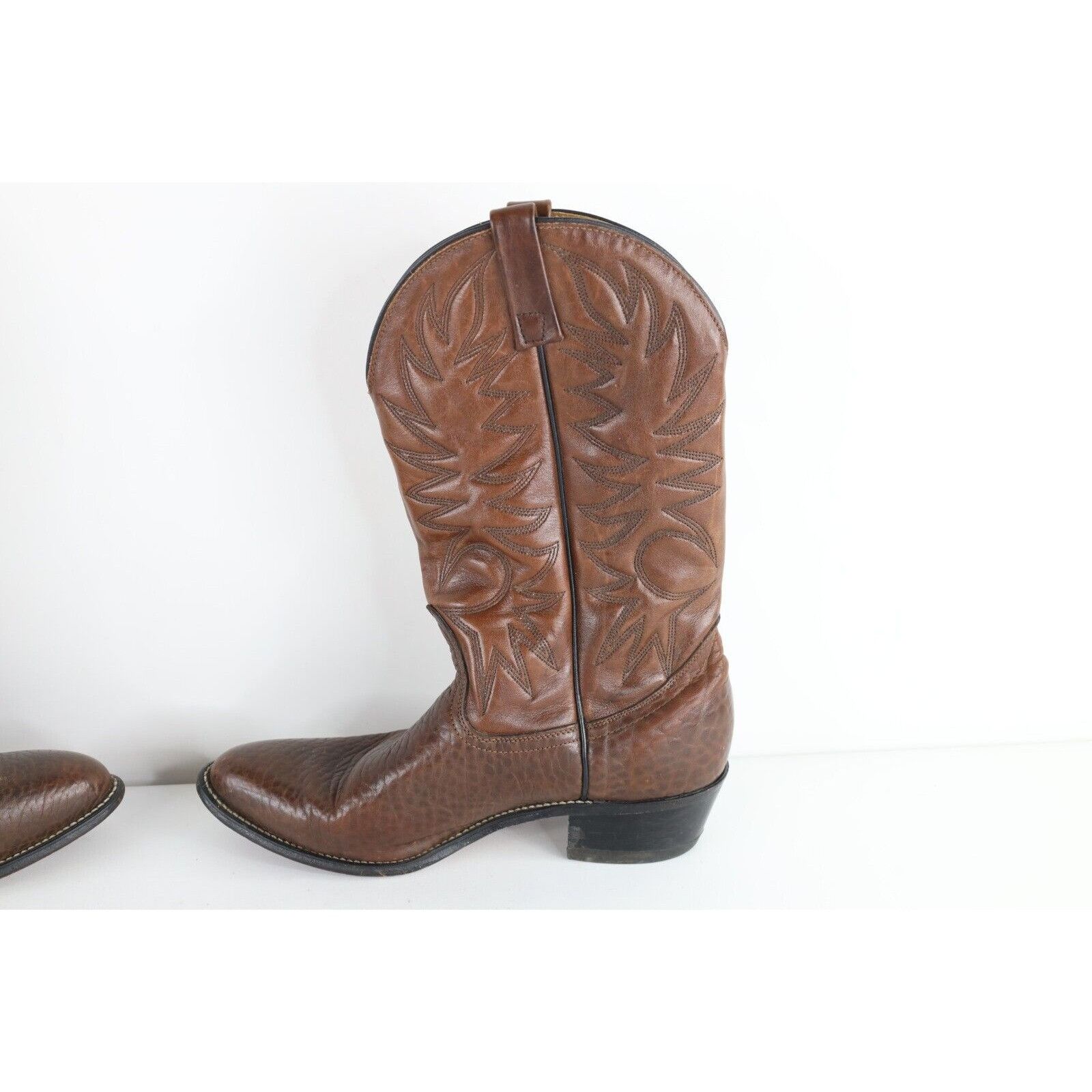 Vintage Vintage 70s Pebble Grain Tribal Leather Cowboy Boots Size US 10 / EU 43 - 8 Thumbnail