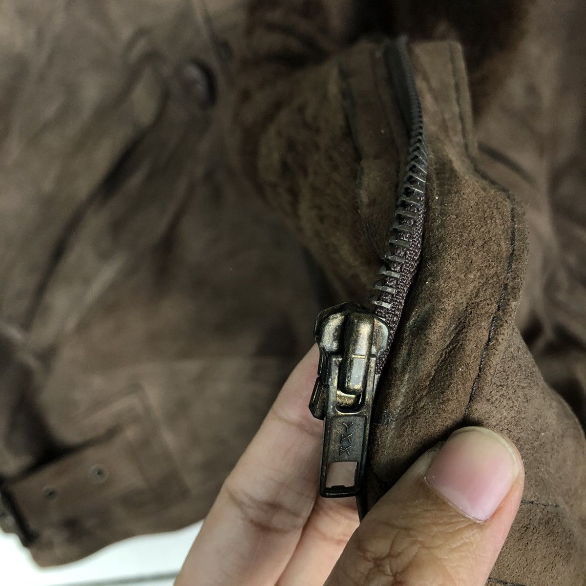 Vintage 🔥Vtg Genuine Suede Shearling Natural Peau Laine Bomber Size US M / EU 48-50 / 2 - 14 Thumbnail