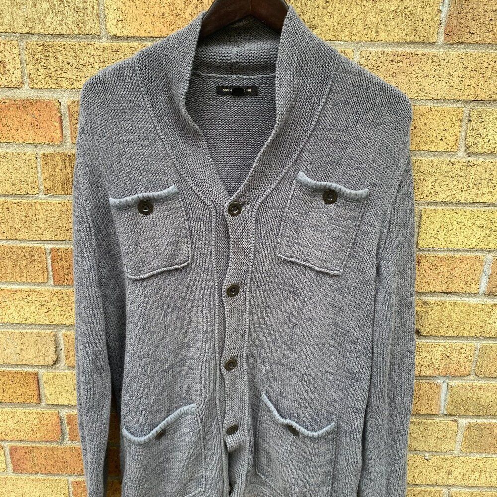 John Varvatos John Varvatos Silk Crewneck Pullover Cardigan Sweater Jacke Size US L / EU 52-54 / 3 - 4 Thumbnail