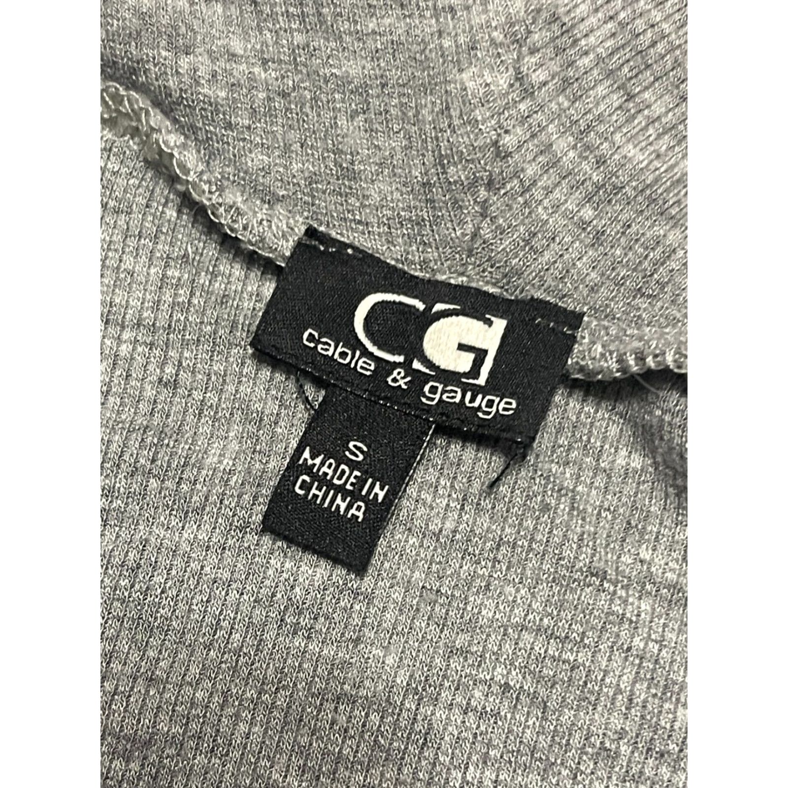 Vintage Cable & Gauge Shirt Women's Small Gray Cowl Neck Long Sleeve Shirt Size S / US 4 / IT 40 - 5 Thumbnail