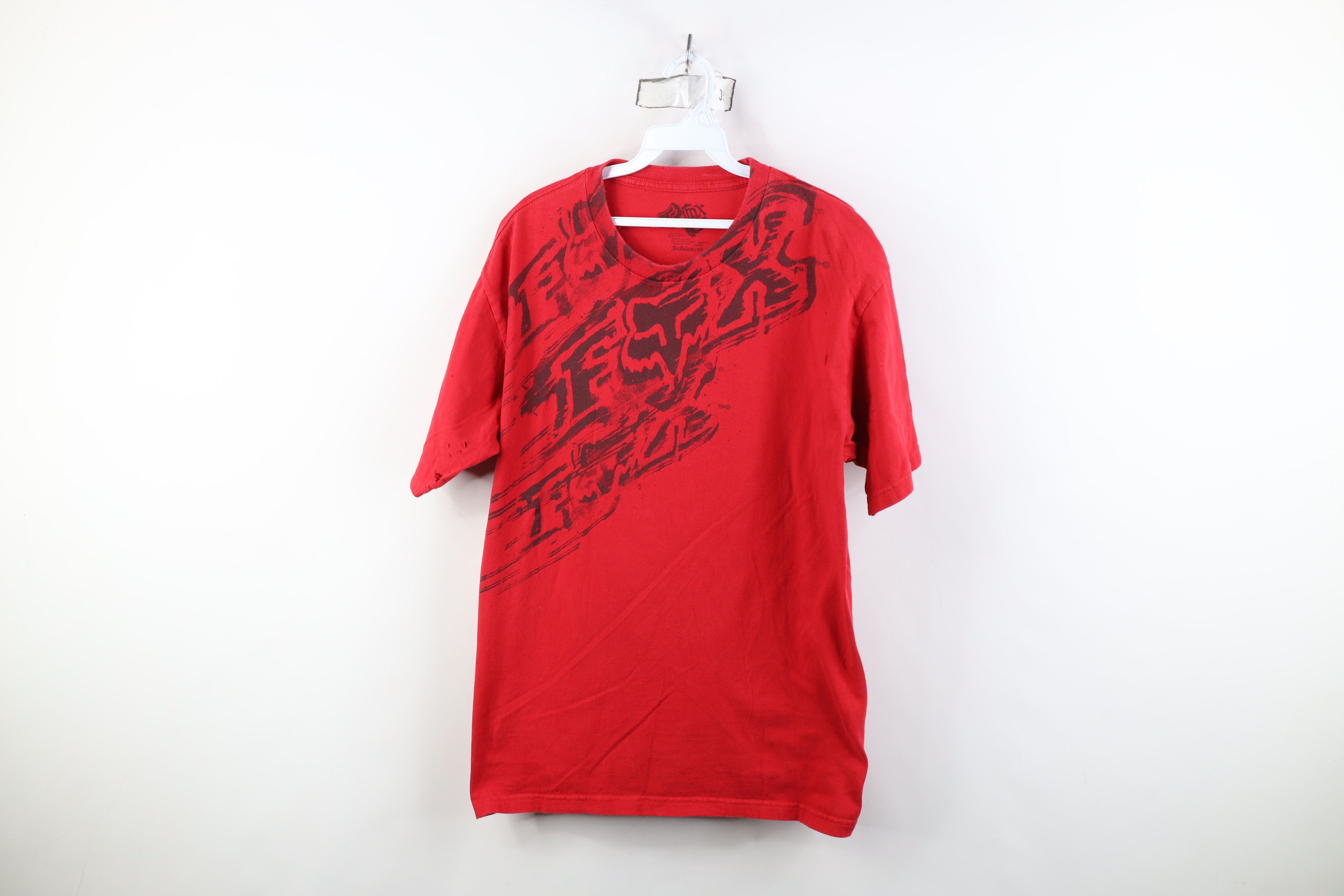 Fox Racing Vintage Y2K Fox Racing Spell Out Short Sleeve T-Shirt Red Size US L / EU 52-54 / 3 - 1 Thumbnail