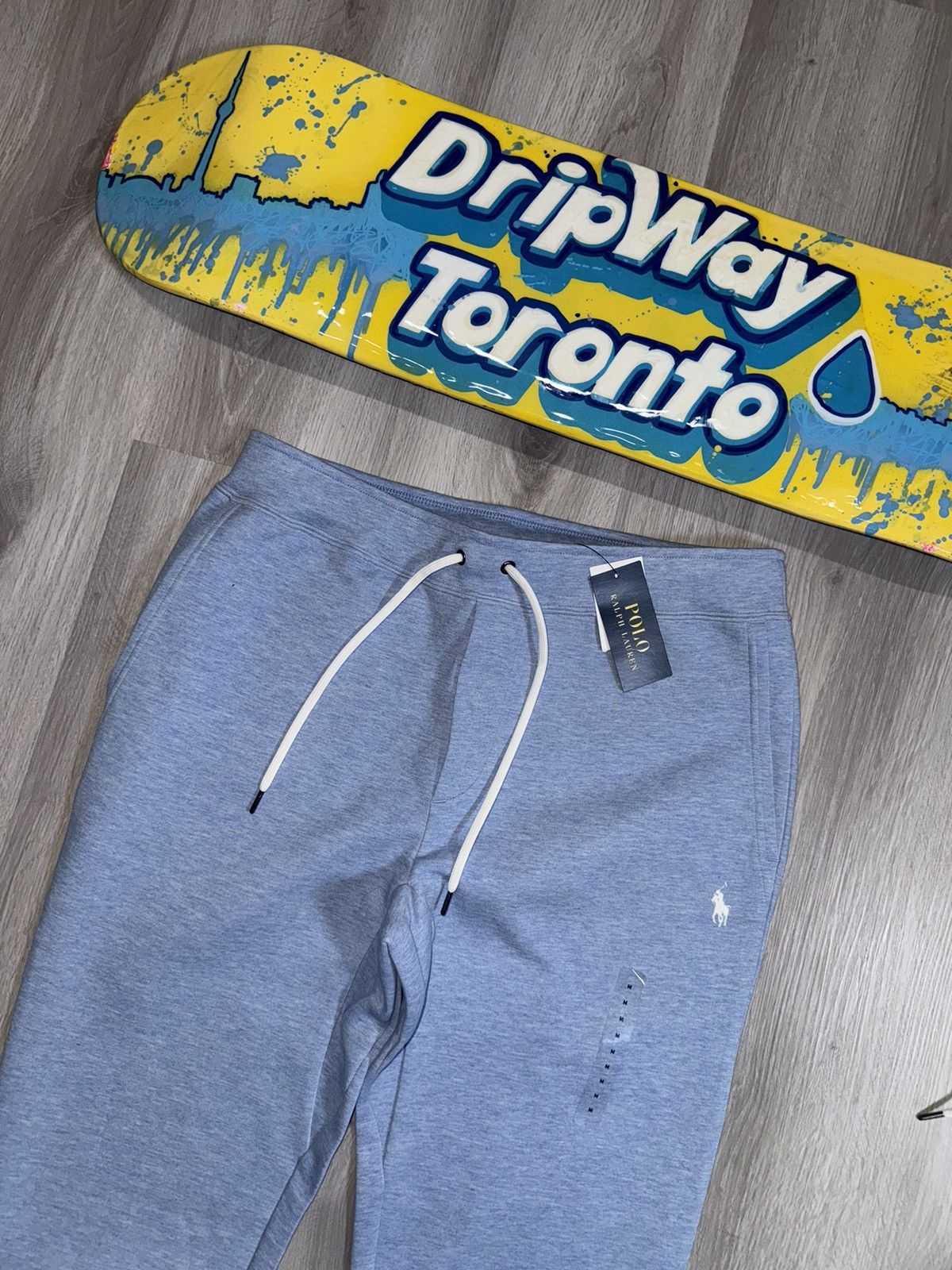 Polo Ralph Lauren Baby blue Polo Raph Lauren double knit fleece sweatpants Size US 32 / EU 48 - 2 Thumbnail