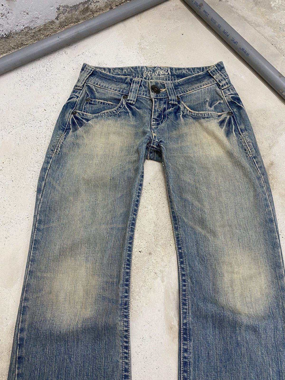 Hysteric Glamour Just Amorica Denim Style Mud Washed Light Jean Clawn Mark Size US 28 / EU 44 - 4 Thumbnail