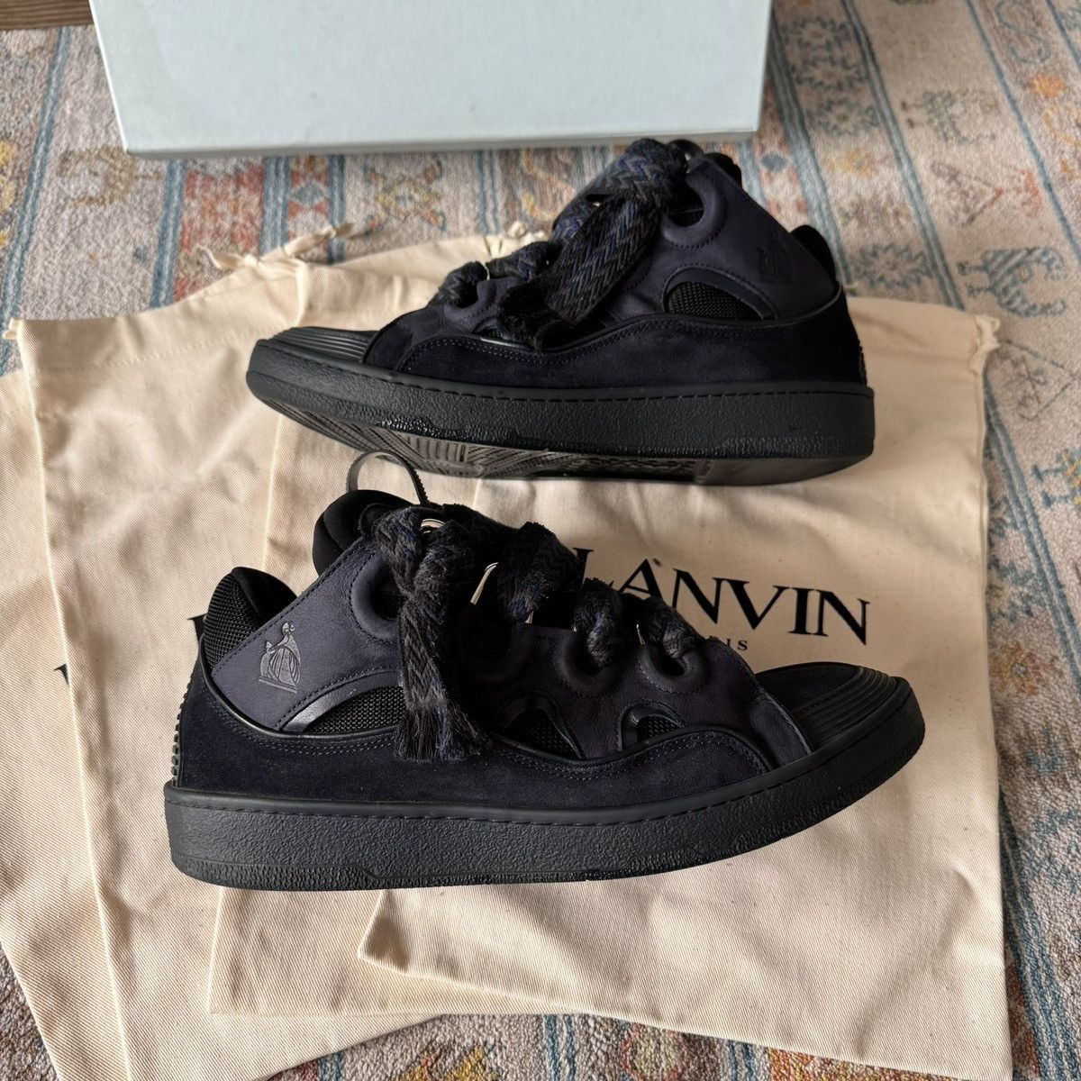 Lanvin Lanvin Curb shoes dark blue Size US 12 / EU 45 - 4 Thumbnail
