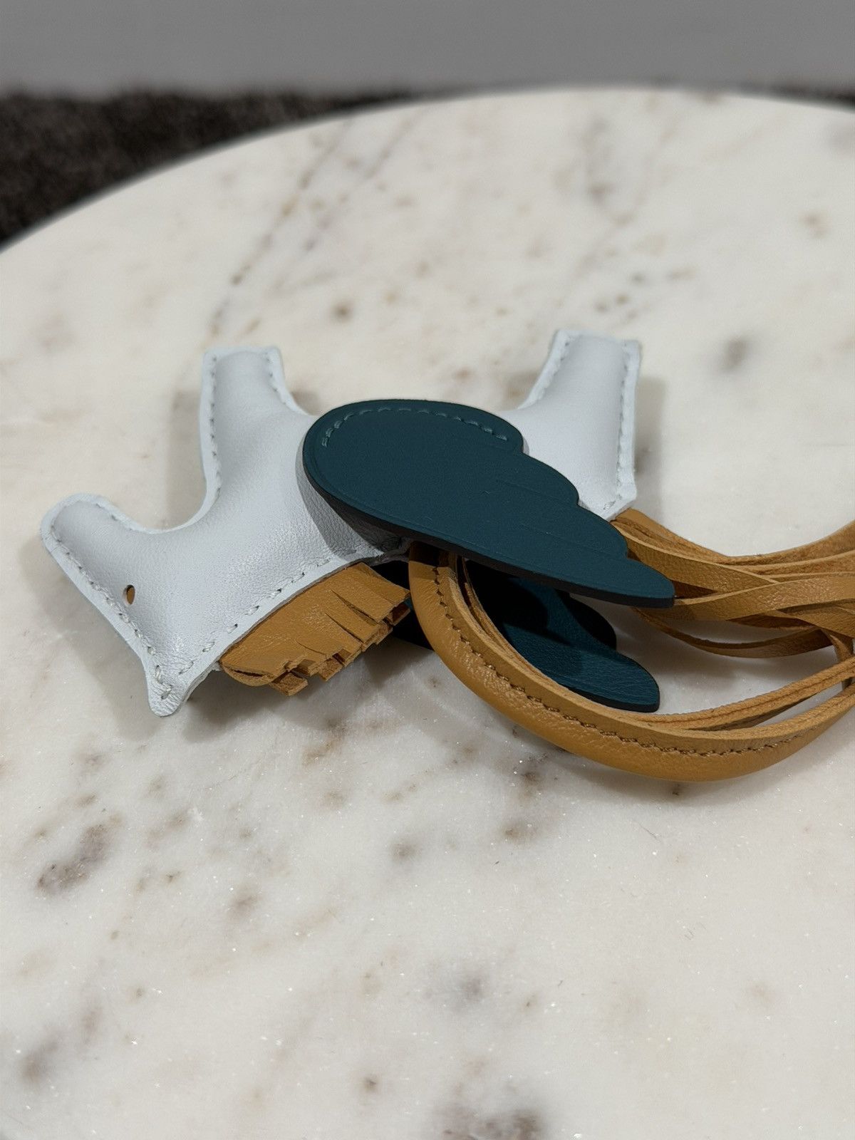Hermes Hermes Blue/Brown Leather MM Rodeo Pegasus Horse Bag Charm Size ONE SIZE - 10 Thumbnail