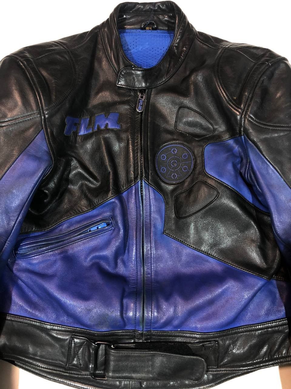 Other FLM Avangarde Racing Moto Leather Jacket Vintage Size US XL / EU 56 / 4 - 4 Thumbnail