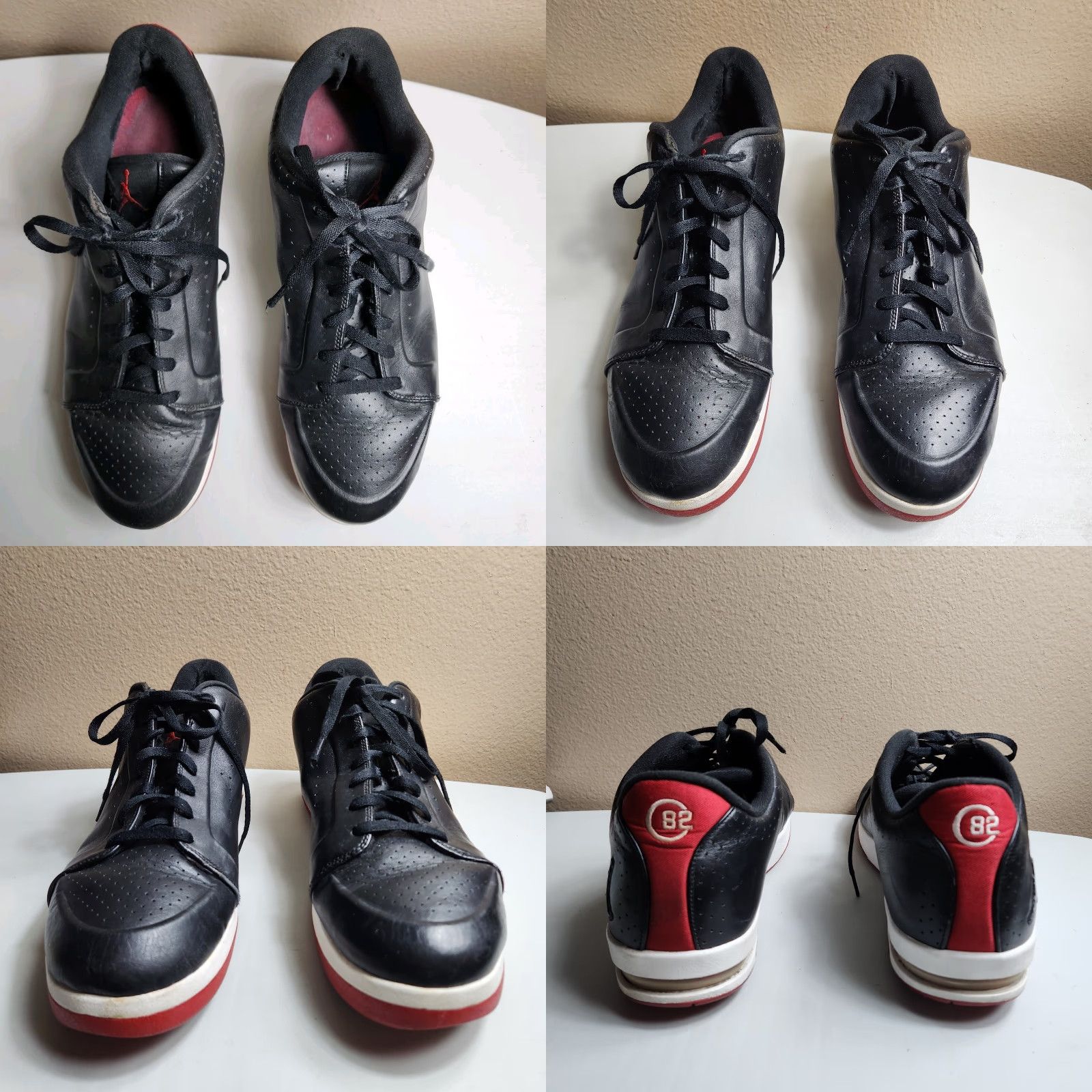 Nike VINTAGE Nike Air Jordan Mens |16| Black Leather Classic 82 Low Top Sneakers Size US M / EU 48-50 / 2 - 8 Thumbnail