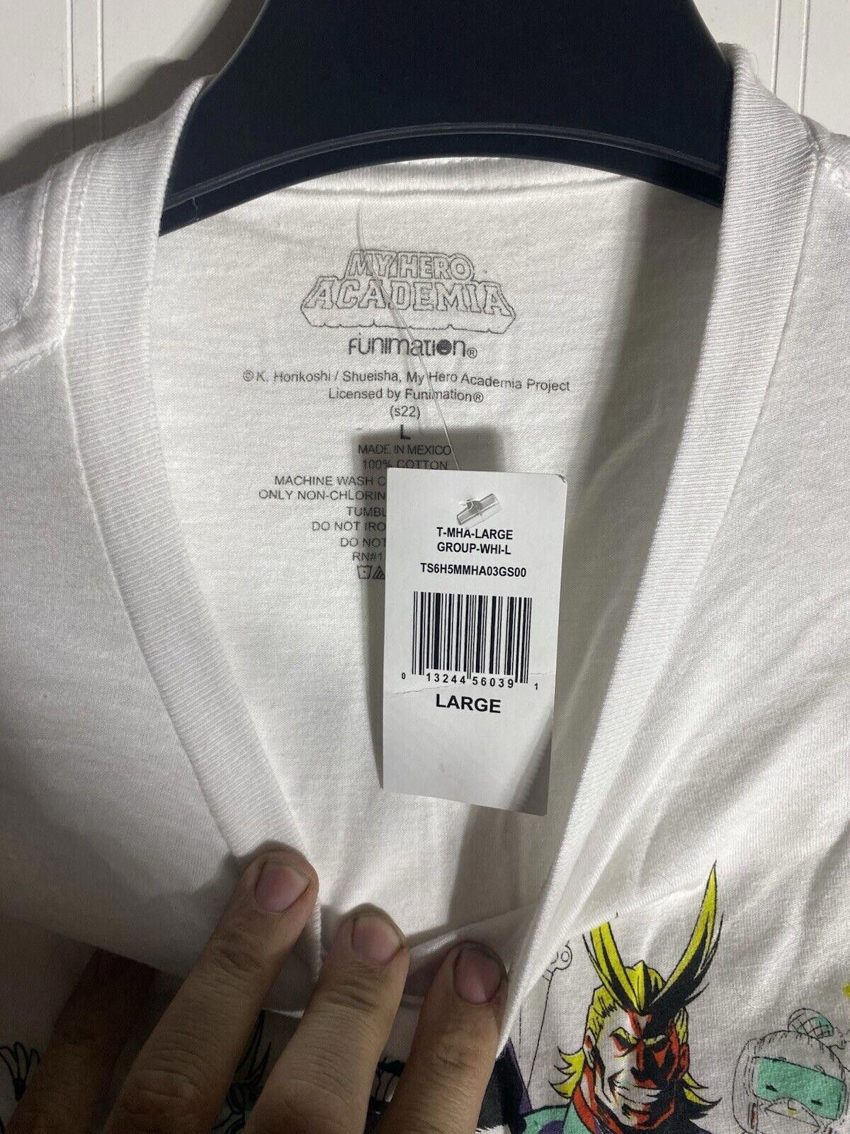 Designer My Hero Academia Shirt Large White Graphic Short Sleeve Size US L / EU 52-54 / 3 - 5 Thumbnail
