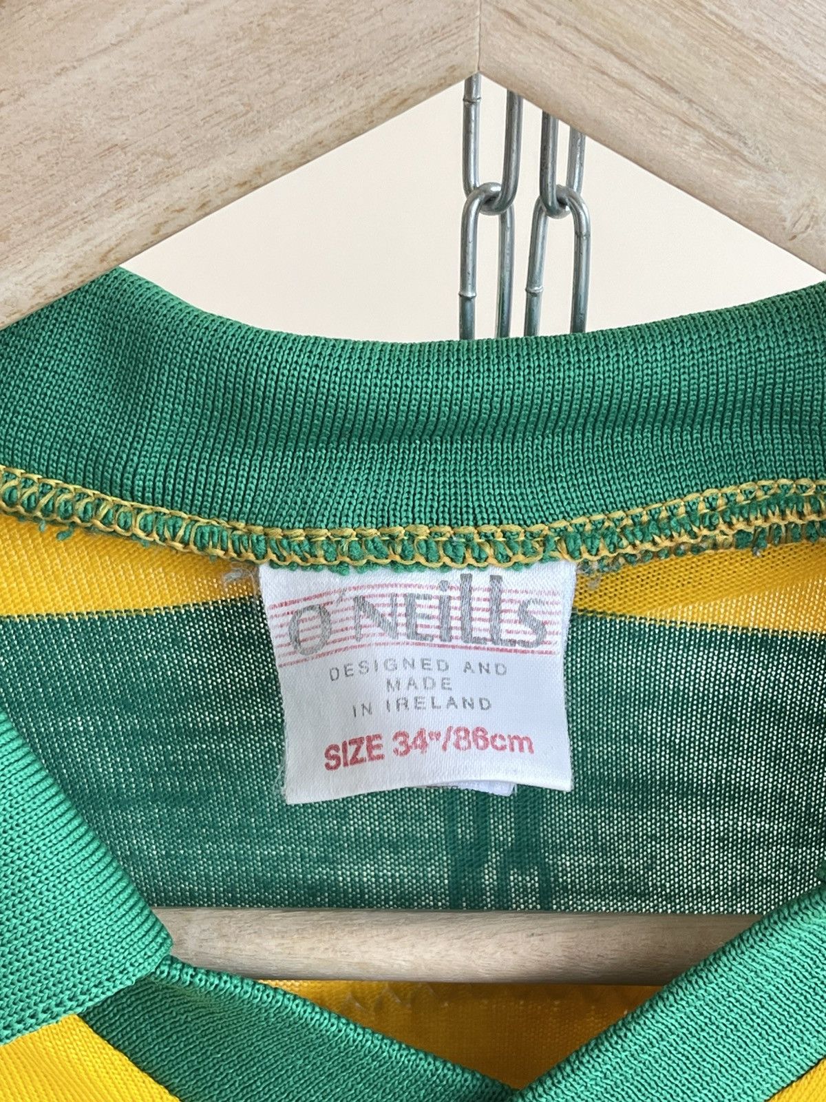 O'Neills GAA Gaelic Football Striped Long Sleeve Jersey 80s 90s Rugby Size US S / EU 44-46 / 1 - 10 Thumbnail