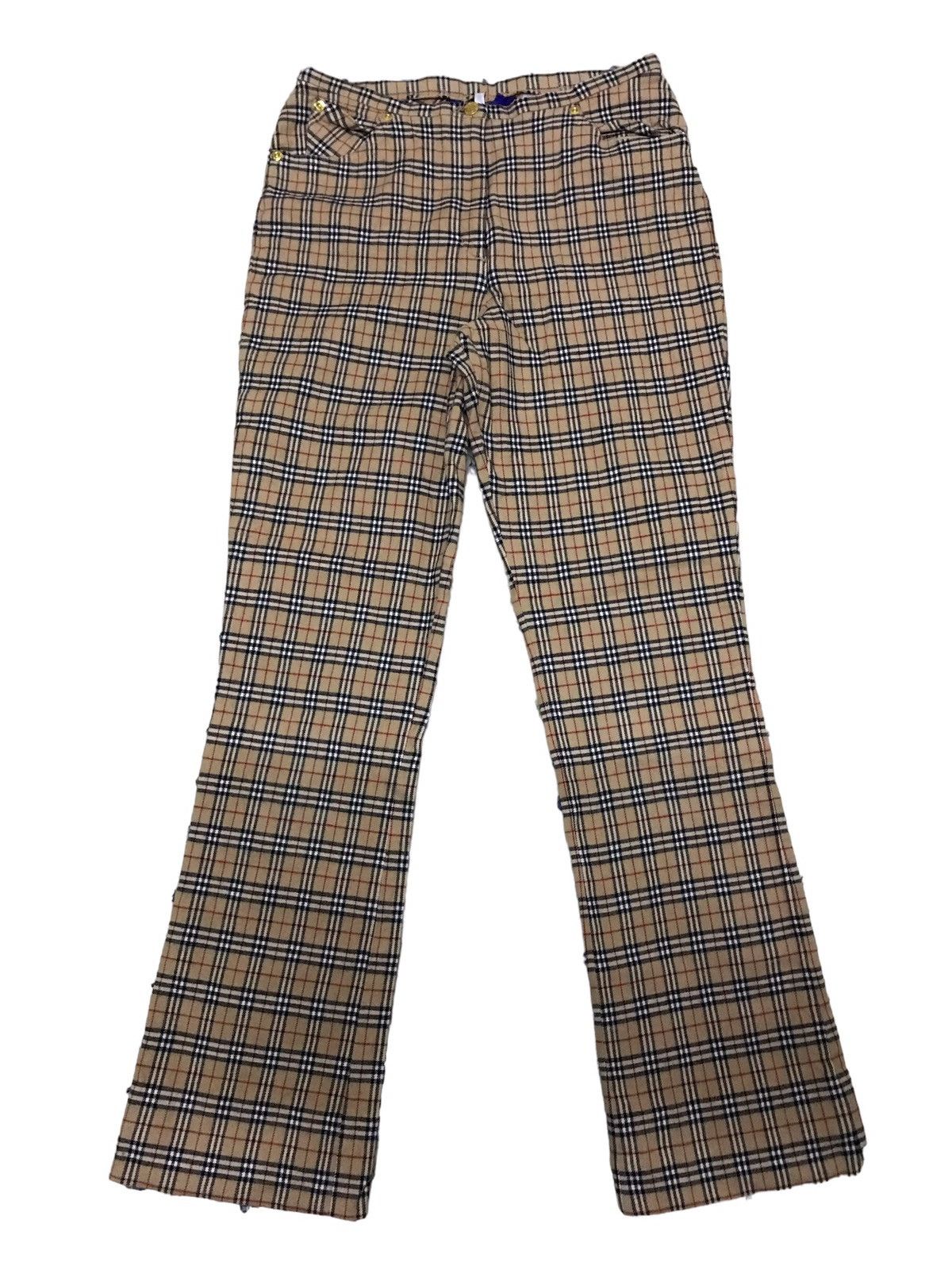 Burberry Vintage Burberry Nova Check Flared Pants Size US 28 / EU 44 - 1 Thumbnail