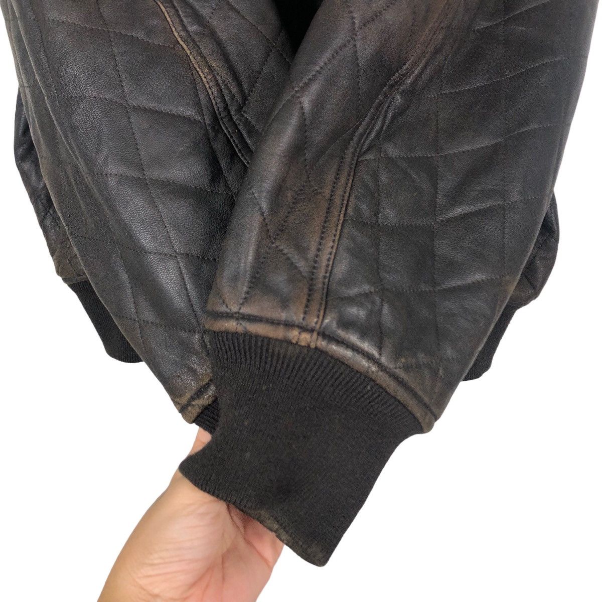 Japanese Brand 🔥Vintage Fly Leather Jacket Riot Military Bigi Japan Size US L / EU 52-54 / 3 - 14 Thumbnail