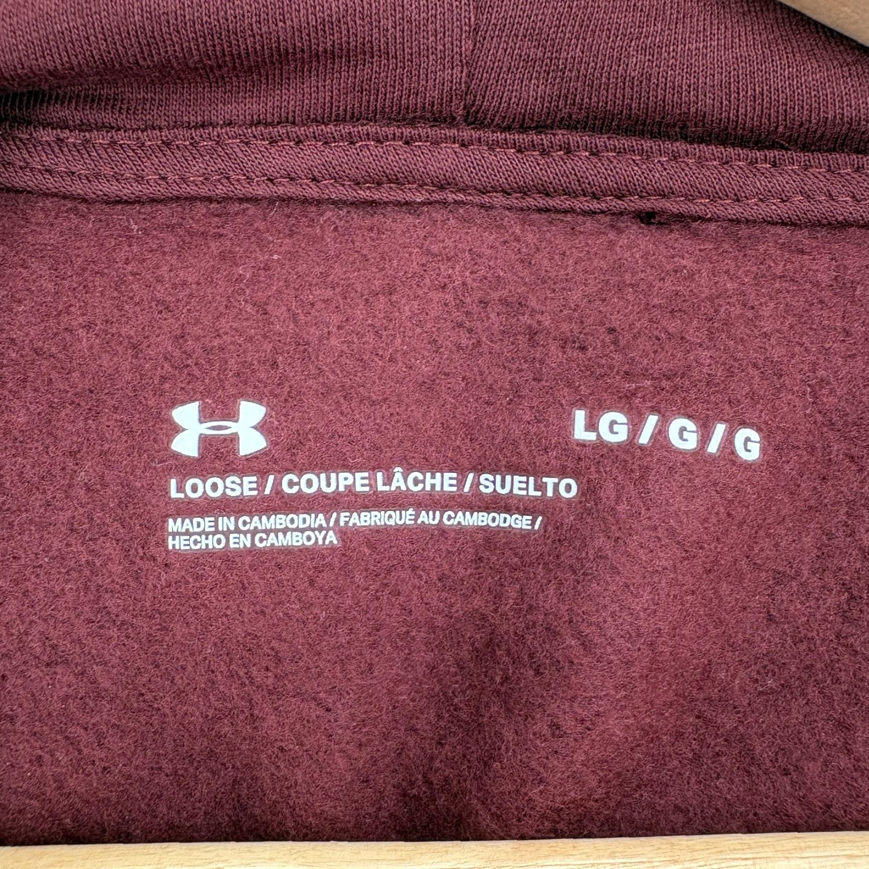 Under Armour Under Armour Rival Hoodie Mens Large Red Fleece Pullover Sweatshirt Casual Size US L / EU 52-54 / 3 - 4 Thumbnail