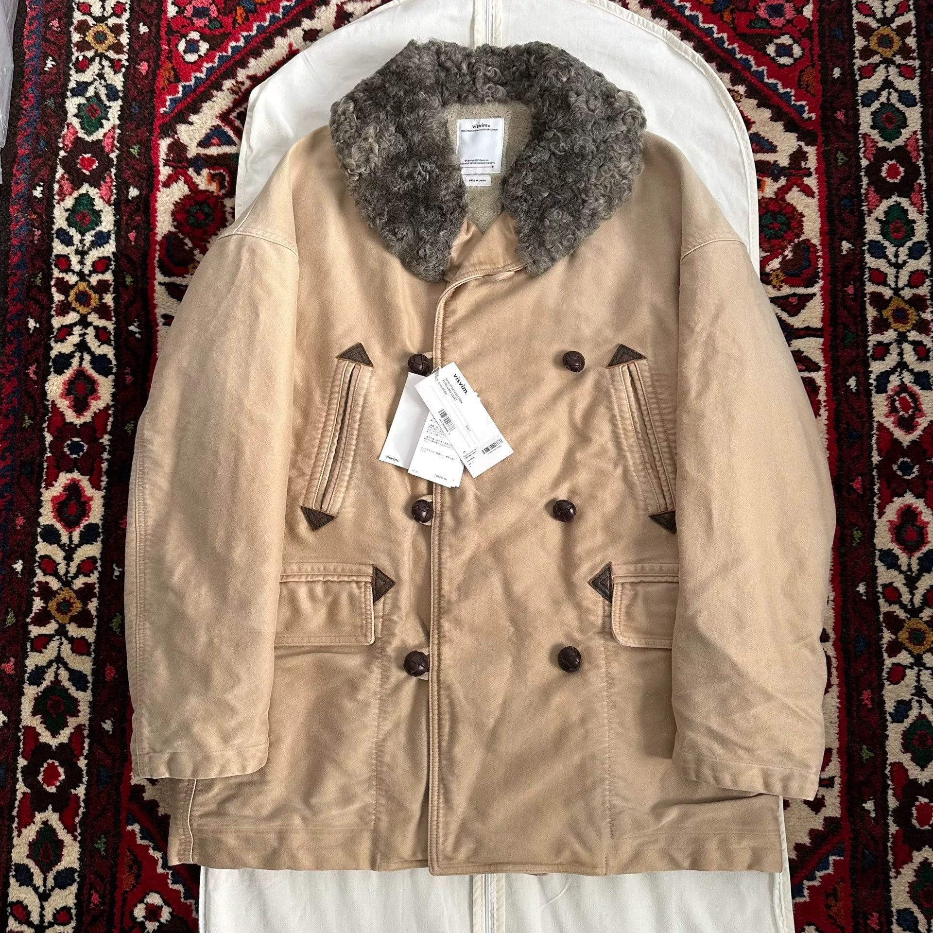 visvim 24ss furlong coat in beige