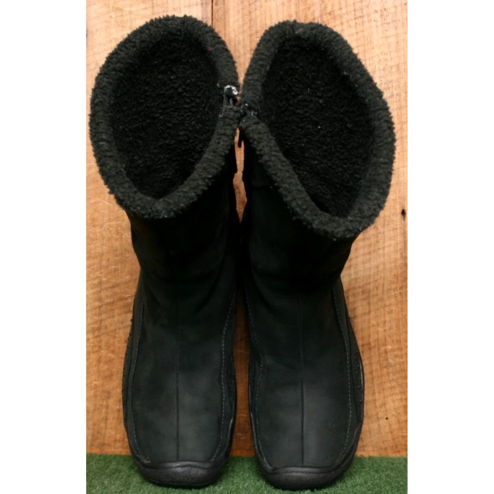 KEEN KEEN Stockholm Black Leather Fleece Lined Mid-Calf Winter Boots Sz 8.5 Women Riding Boot Size M / US 6-8 / IT 42-44 - 4 Thumbnail