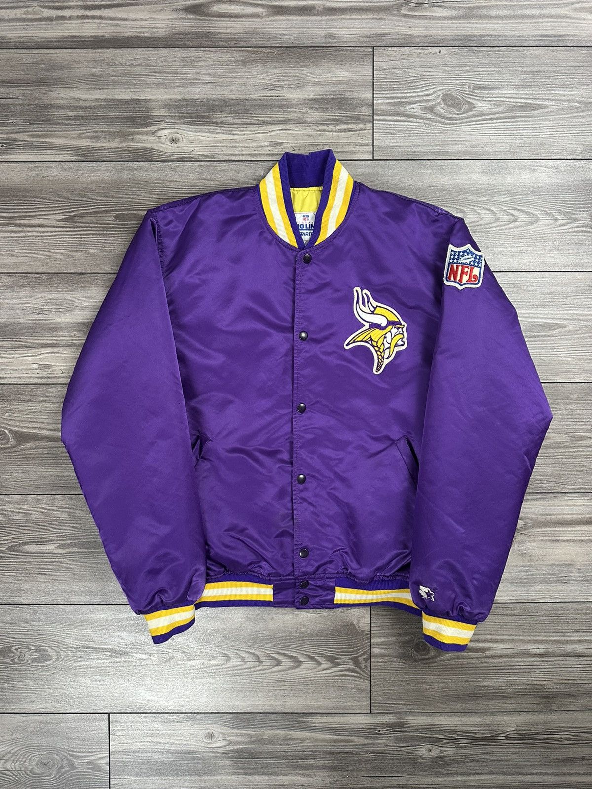 NFL Vintage 80’s Minnesota Vikings Starter Bomber Jacket Size US XL / EU 56 / 4 - 1 Thumbnail