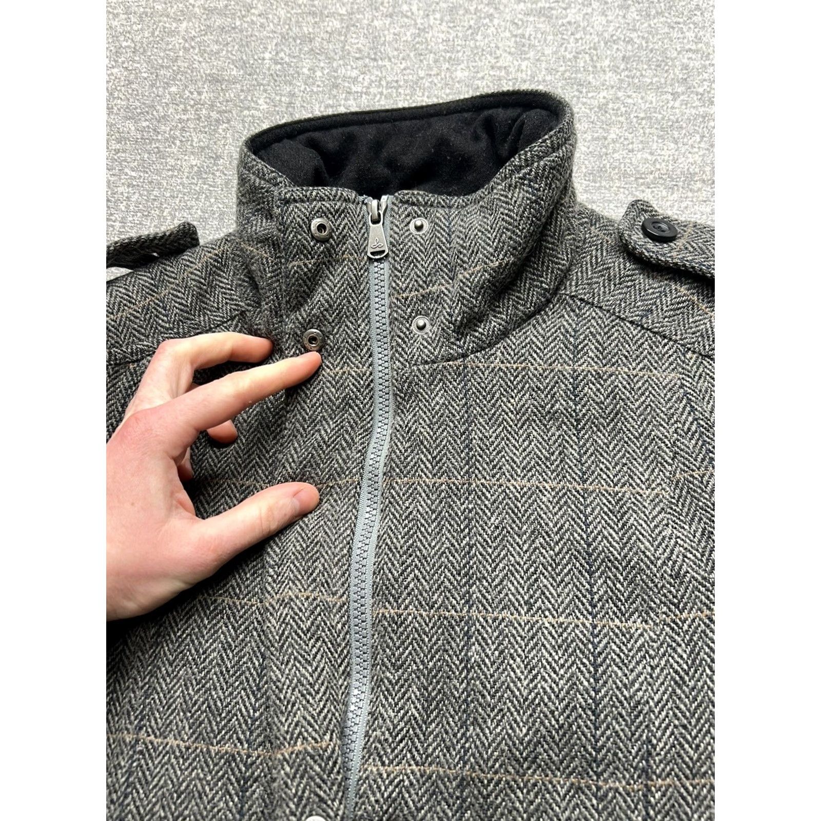 Prana VINTAGE Prana Jacket Womens S Puffer Full Zip Up Coat Outdoors Gray Black Size S / US 4 / IT 40 - 6 Thumbnail