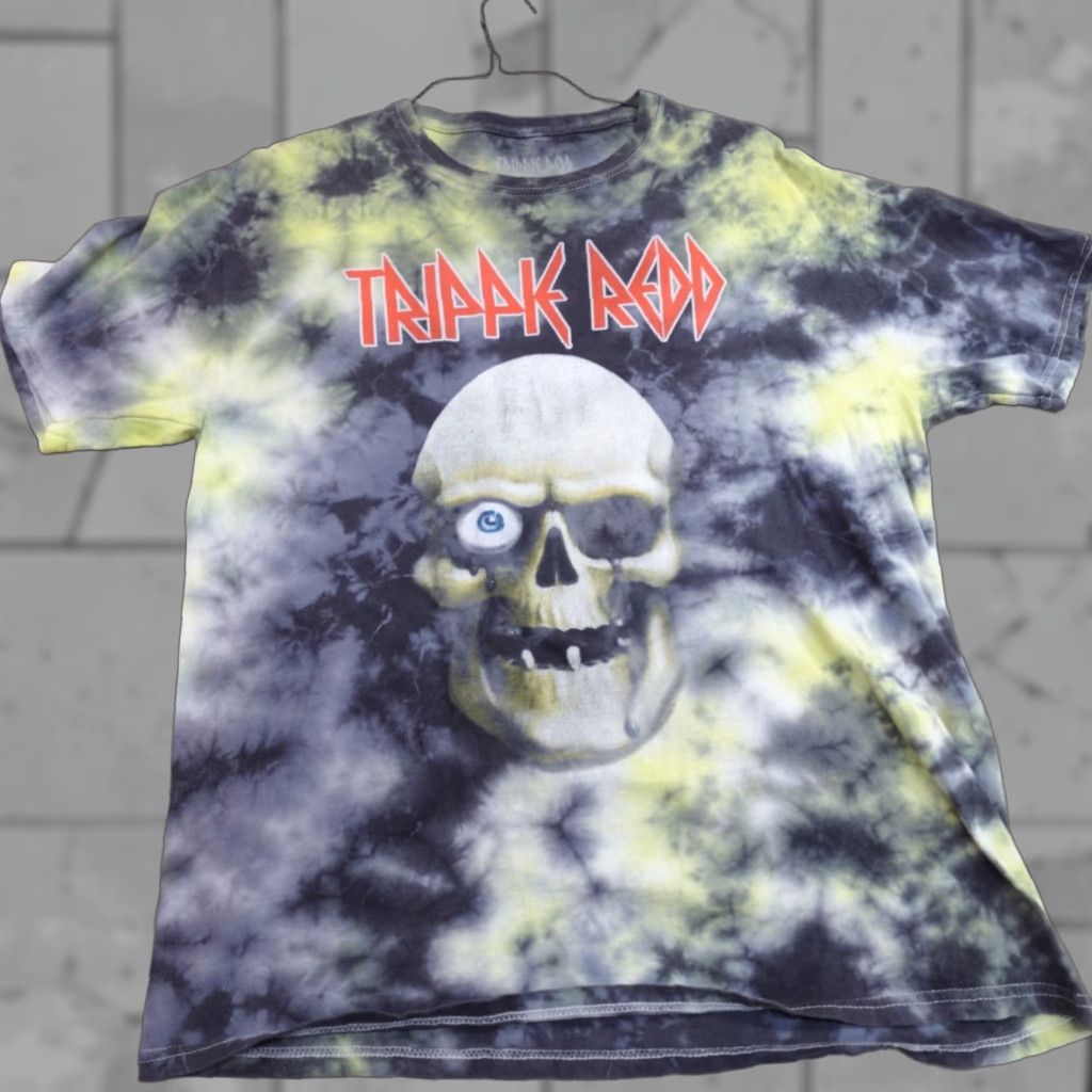 Vintage Trippie Redd Shirt T-Shirt Short Sleeve Crew Neck Skull Tie Dye Large Blue Gray Cotton Men Size US L / EU 52-54 / 3 - 1 Thumbnail