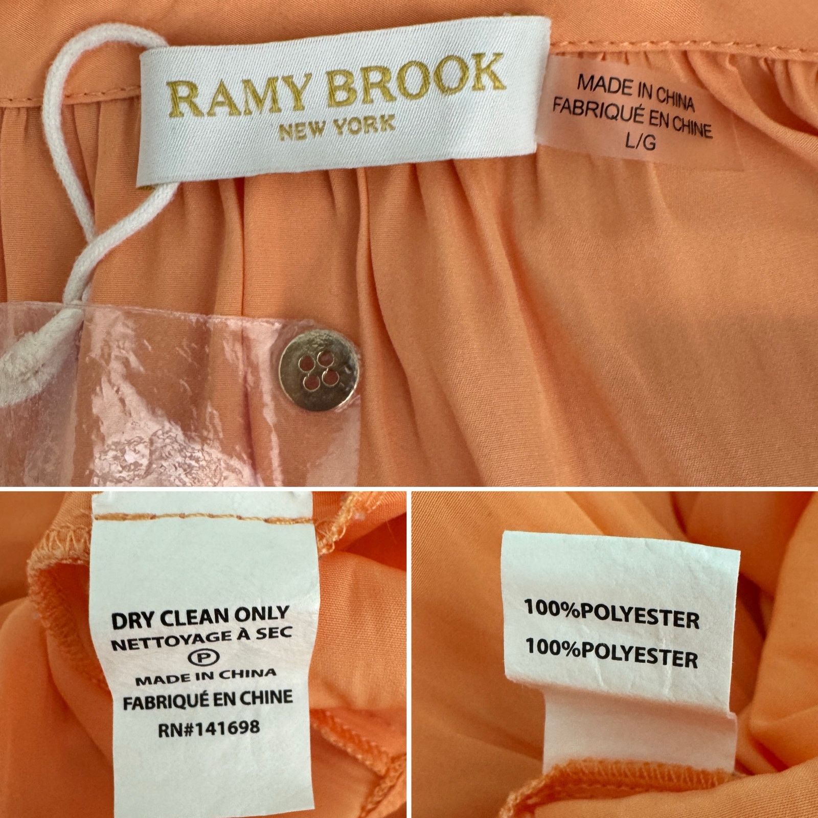 Ramy Brook Ramy Brook Isla blouse button up peach boho designer size L Size L / US 10 / IT 46 - 7 Thumbnail