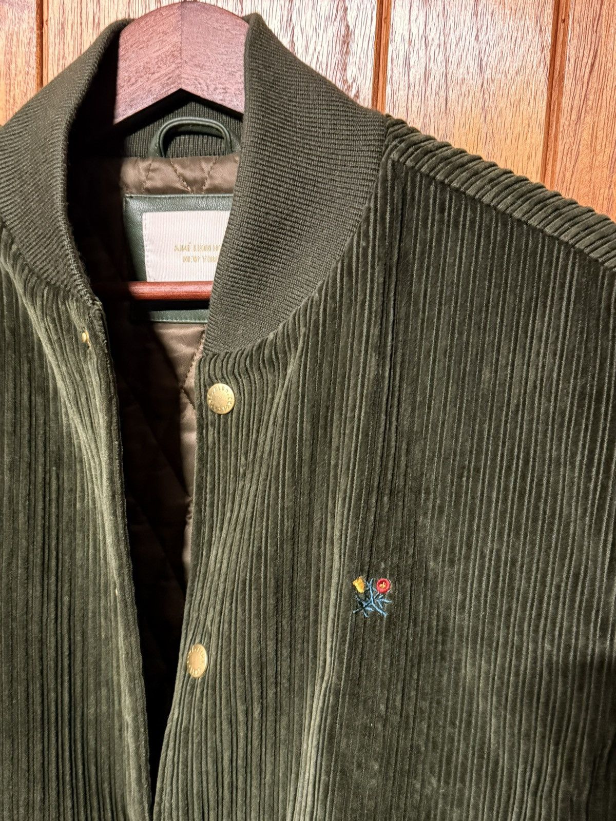 Aime Leon Dore Aimé Leon Dore Green Corduroy Bomber Jacket - Quilted Lining Size US S / EU 44-46 / 1 - 4 Thumbnail