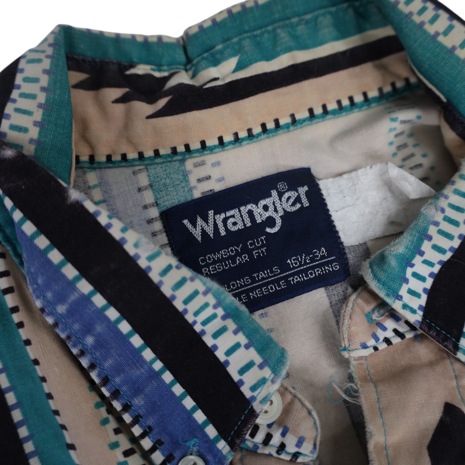 Wrangler VTG Wrangler Aztec Navajo Design Striped Western Shirt Size US L / EU 52-54 / 3 - 5 Thumbnail