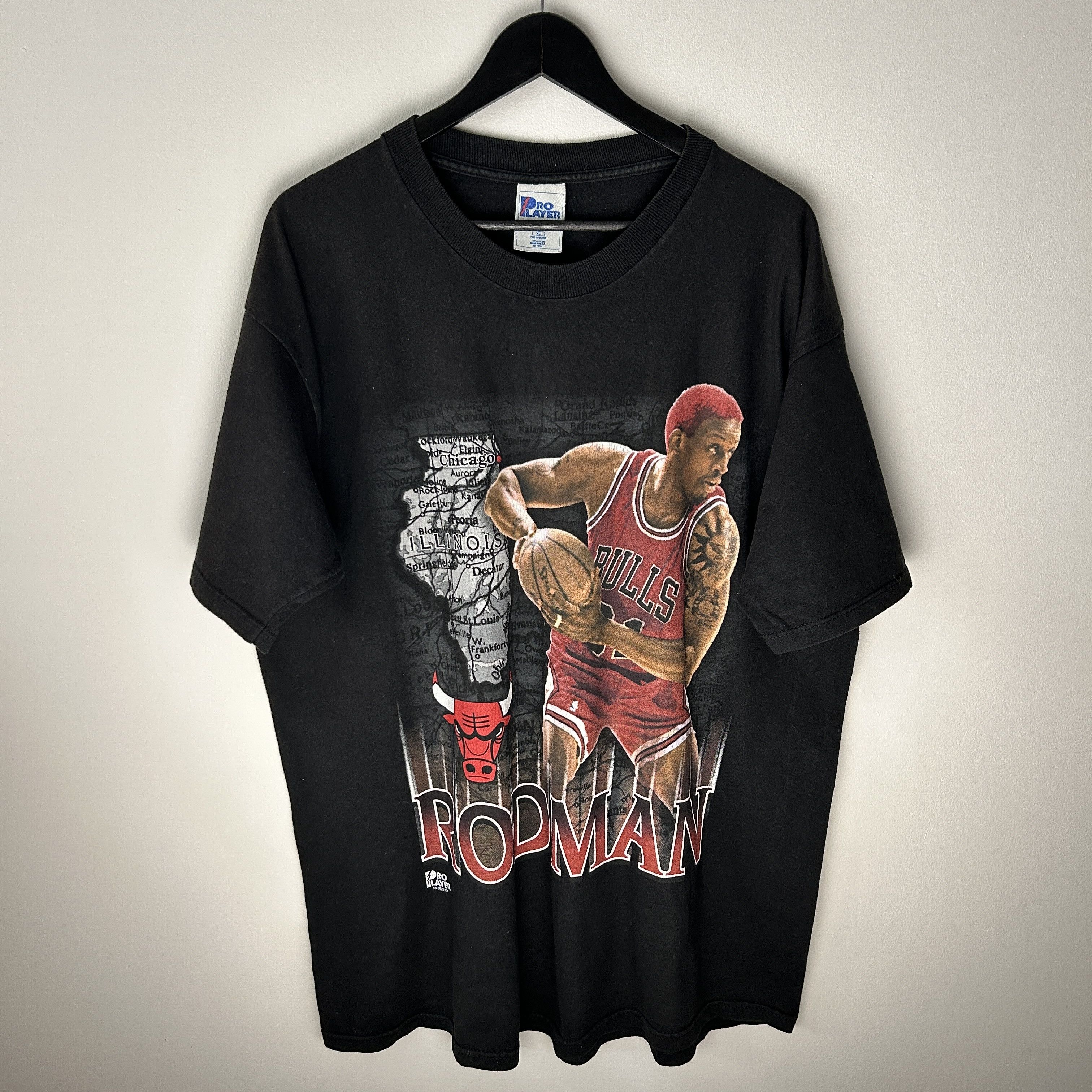 Pro Player Vintage Dennis Rodman Chicago Bulls 90’s NBA T-shirt Size US XL / EU 56 / 4 - 1 Thumbnail