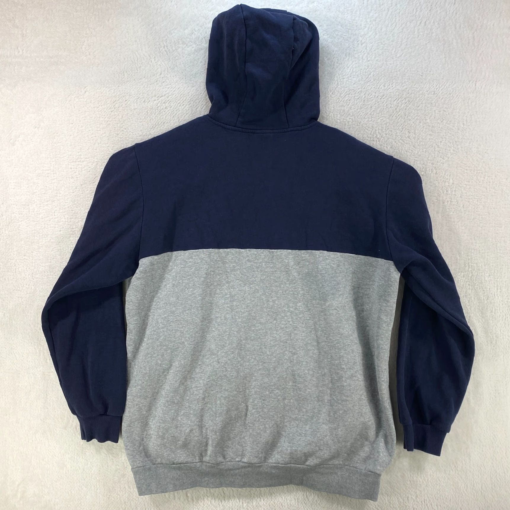 Adidas VINTAGE ADIDAS 1/4 Quarter Zip Hooded Hoodie Blue White Gray Sweatshirt w/Pockets Mens XL Size US XL / EU 56 / 4 - 2 Thumbnail