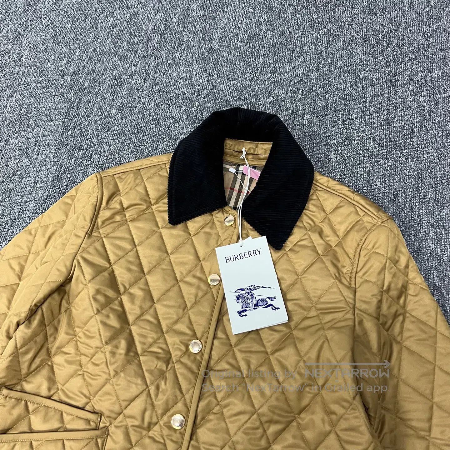 Burberry BURBERRY Raster quilting; Golden cotton jacket| Size S / US 4 / IT 40 - 3 Thumbnail