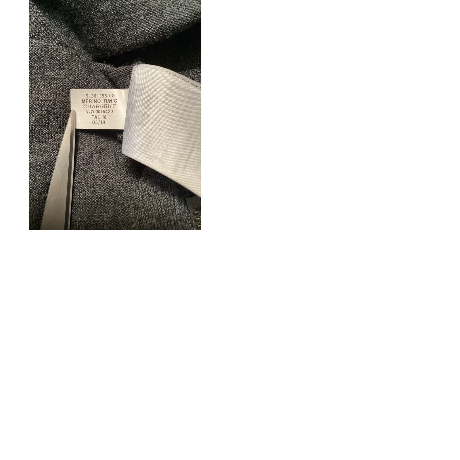 Banana Republic VINTAGE Banana Republic Tunic Sweater Women M Gray 100% Merino Wool Side Zippers Size M / US 6-8 / IT 42-44 - 9 Thumbnail